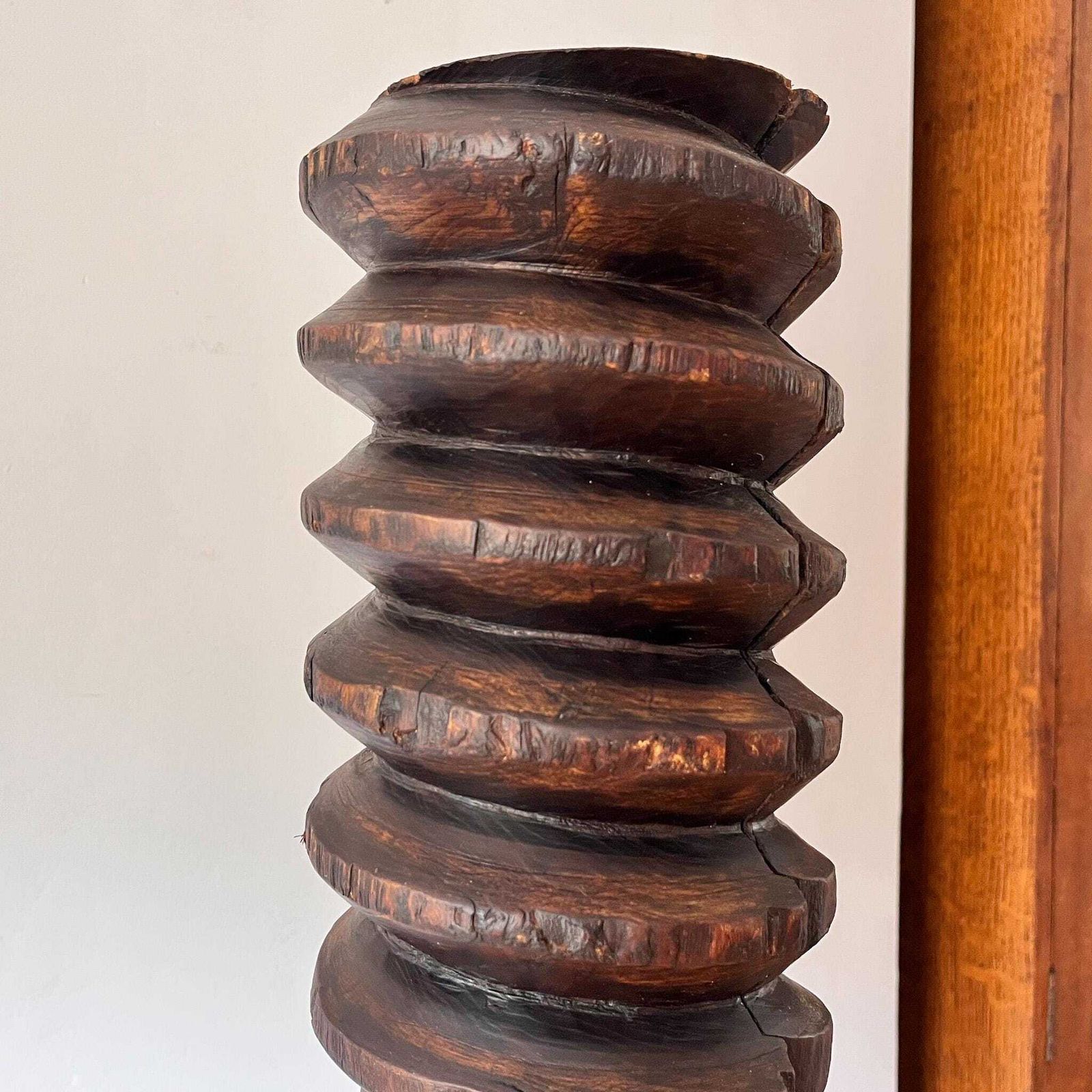 French Vintage Wine Press Screw photo vinterior