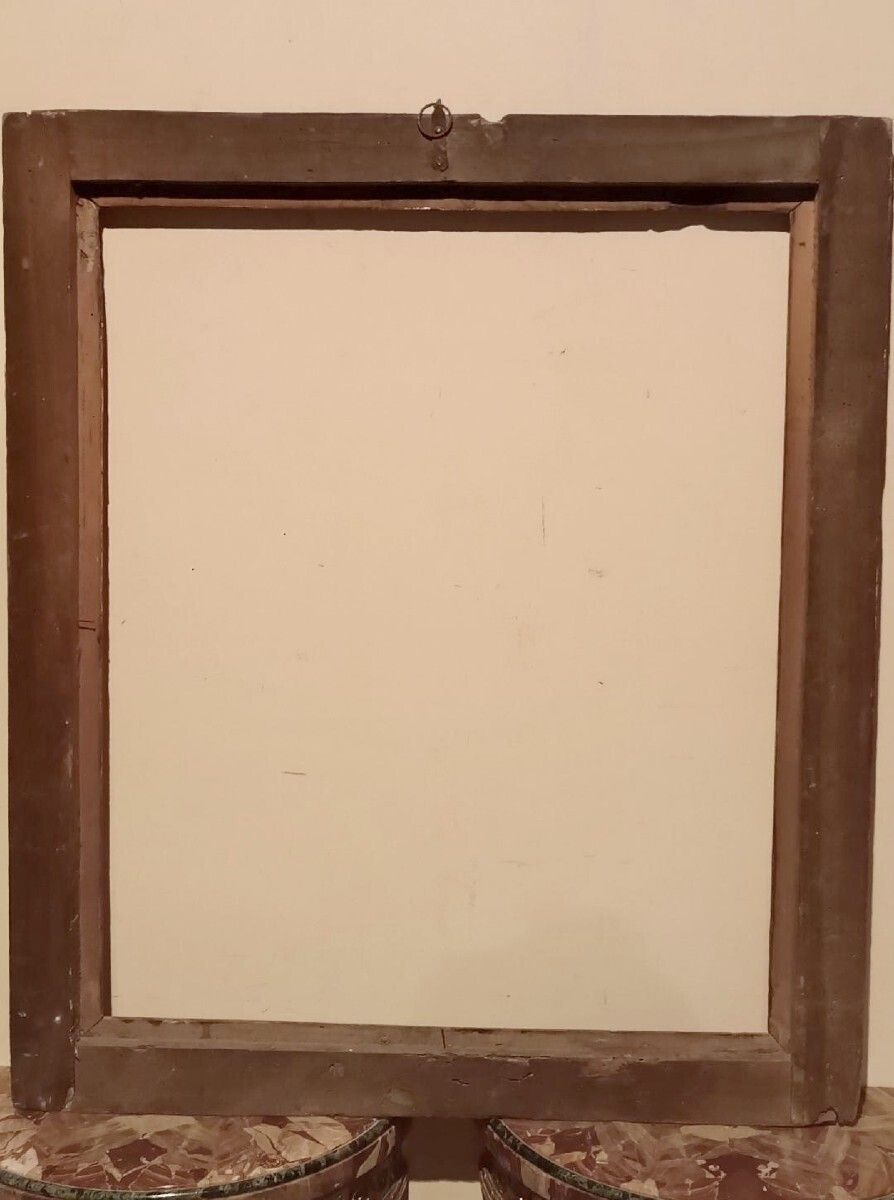 Antique Lacquered Frame By Salvator Rosa, Italy, 17th Century, 104x90 Cm photo buy