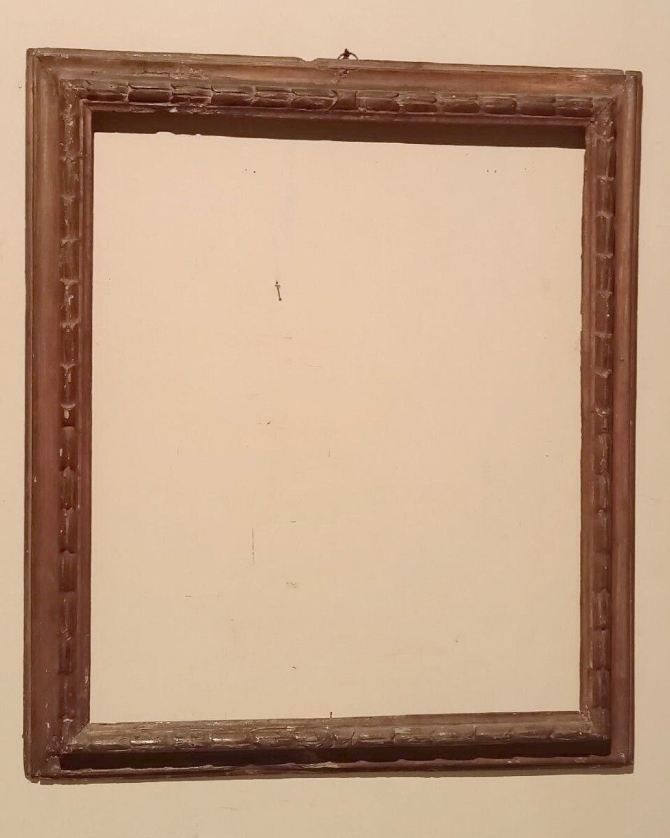 1054.0 Antique Lacquered Frame By Salvator Rosa, Italy, 17th Century, 104x90 Cm photo