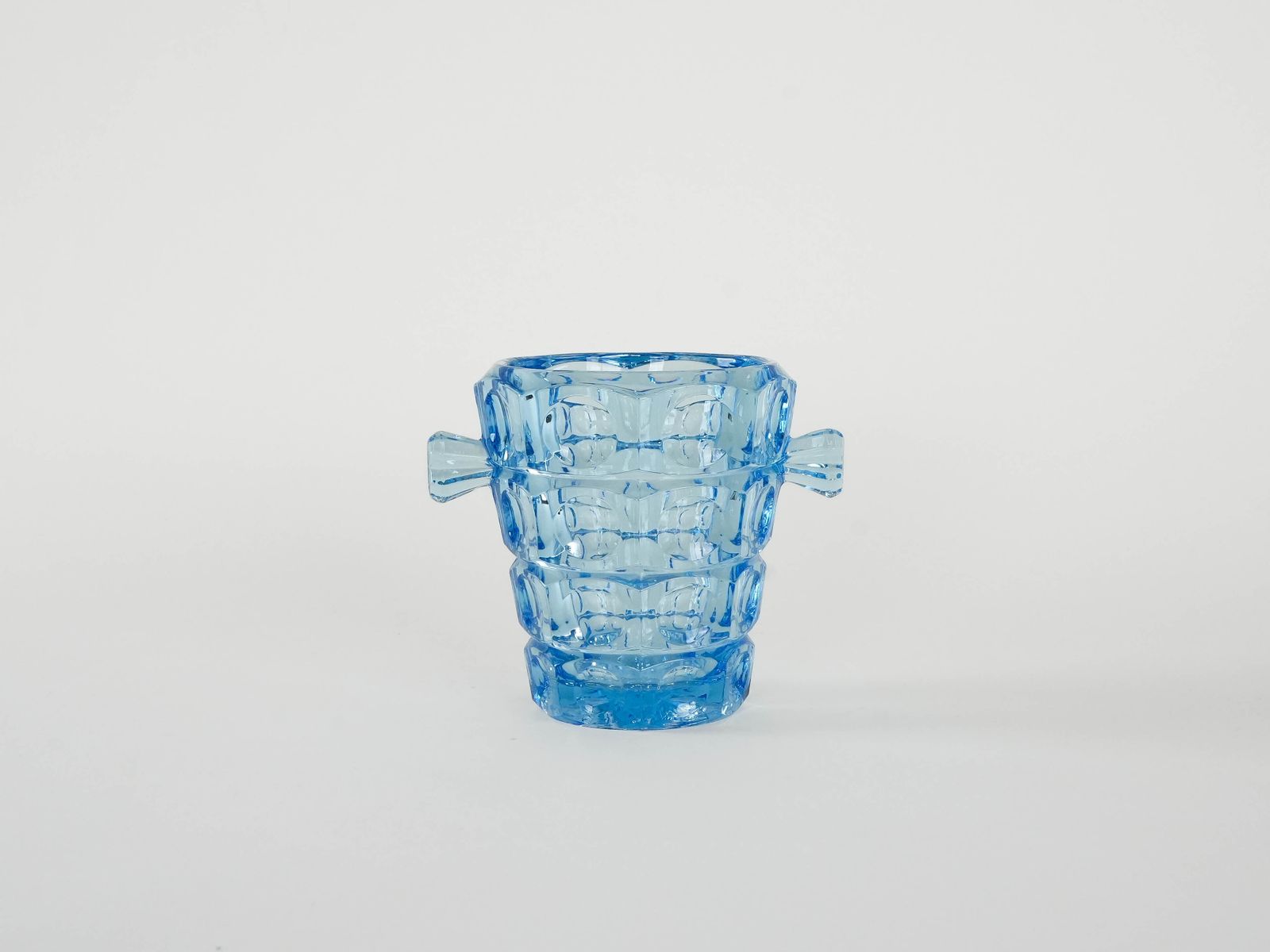 Ice Bucket Rosice, Czech Design, 1950s, Manufacturer: Sklo Union, Designer: Rudolf Jurnikl photo for sale