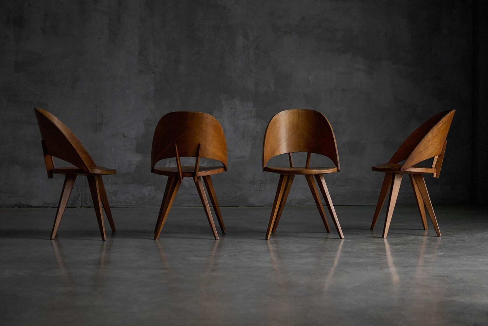 Mid Century Plywood Dining Chairs, Italy, 1950s photo Furniture