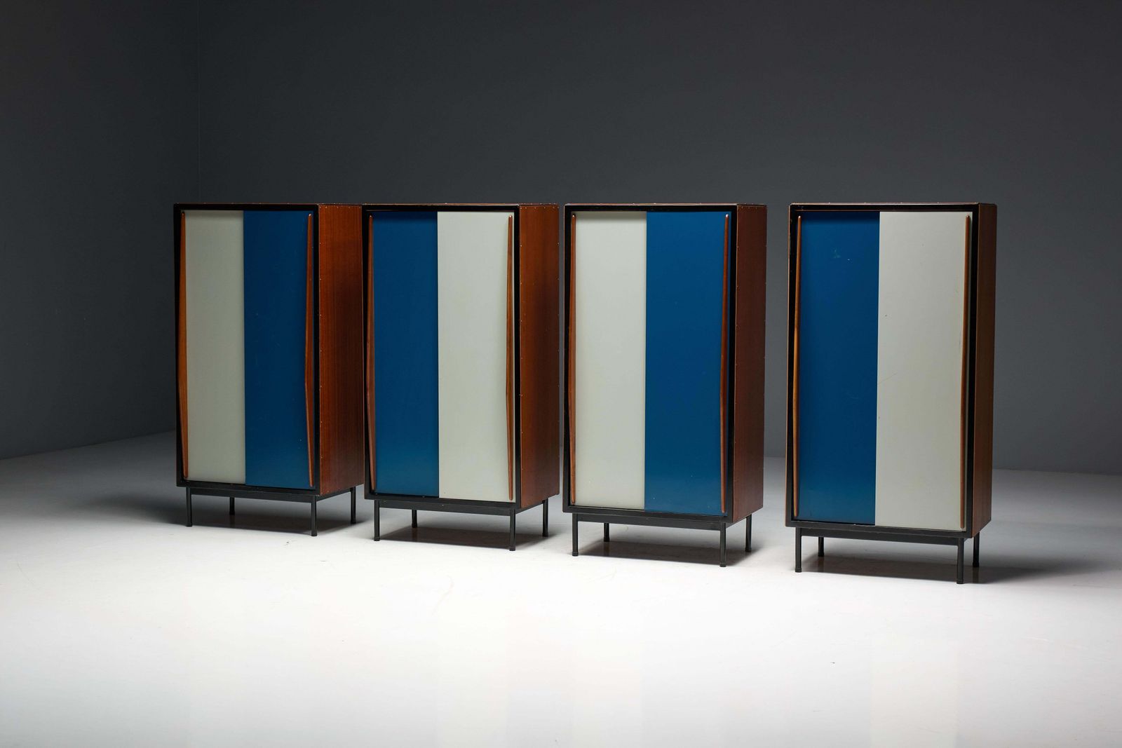 photo vintage Modernist Wardrobes By Willy Van Der Meeren For Tubax, Belguim, 1950s