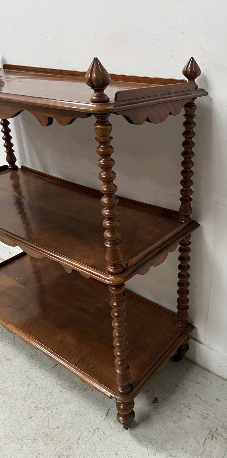 Napoleon III Console Table With Three Shelves In Mahogany And Veneer, 19th Century photo buy