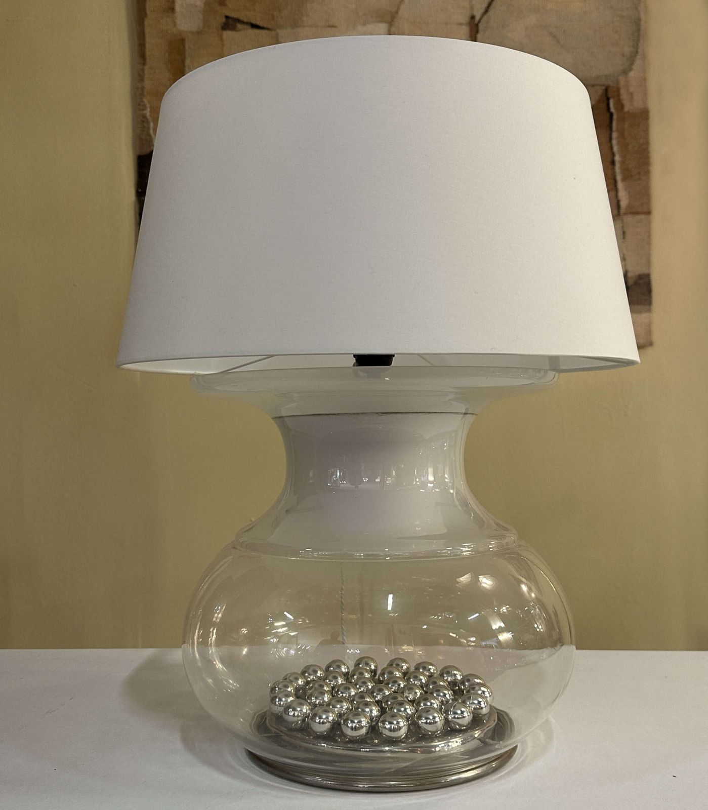 photo for sale Pair Of Large Reggiani Murano Table Lamps Italy 1970s