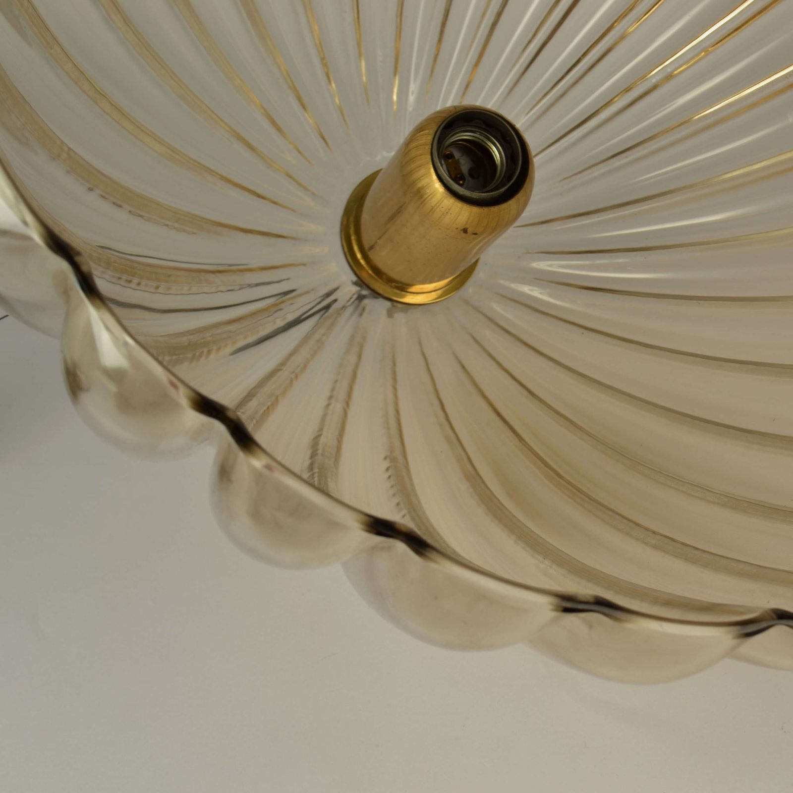 Large Renato Toso Glass Bell Shape Pendant Murano 1950's photo buy