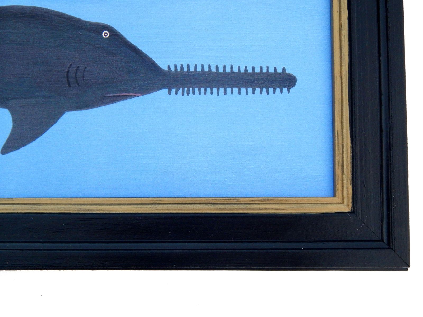 Naïve Coastal Art Maritime Scene With Sawfish And Steamship Fine Art Print By Matt Rix photo vinterior
