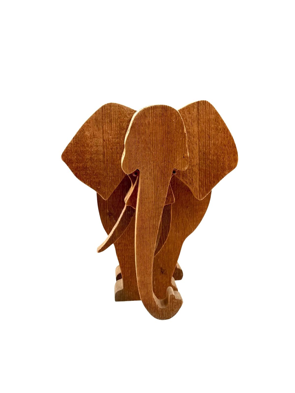 Bottega Michelangeli, Elephant Wood Sculpture, Orvieto Italy 1970s photo vintage