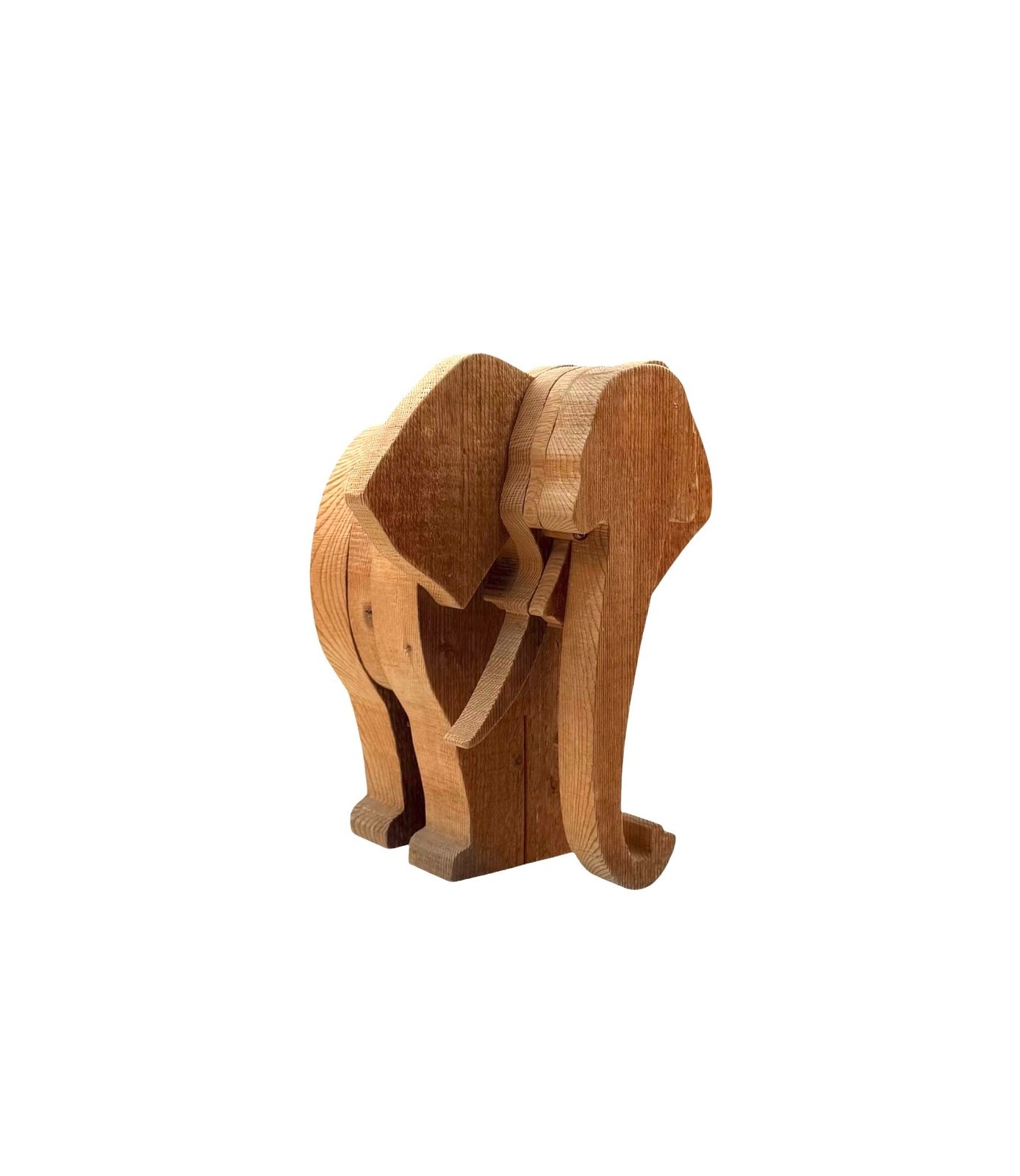 photo for sale Bottega Michelangeli, Elephant Wood Sculpture, Orvieto Italy 1970s