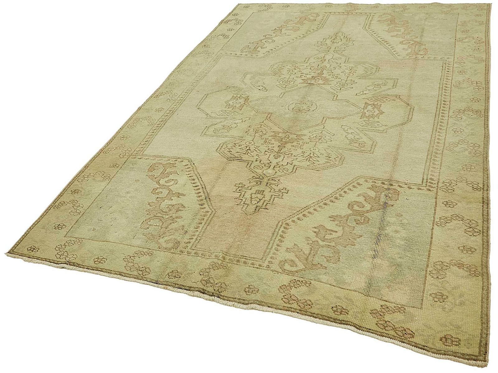 Beige Handmade Turkish Oriental Rug 167 Cm X 260 Cm photo for sale