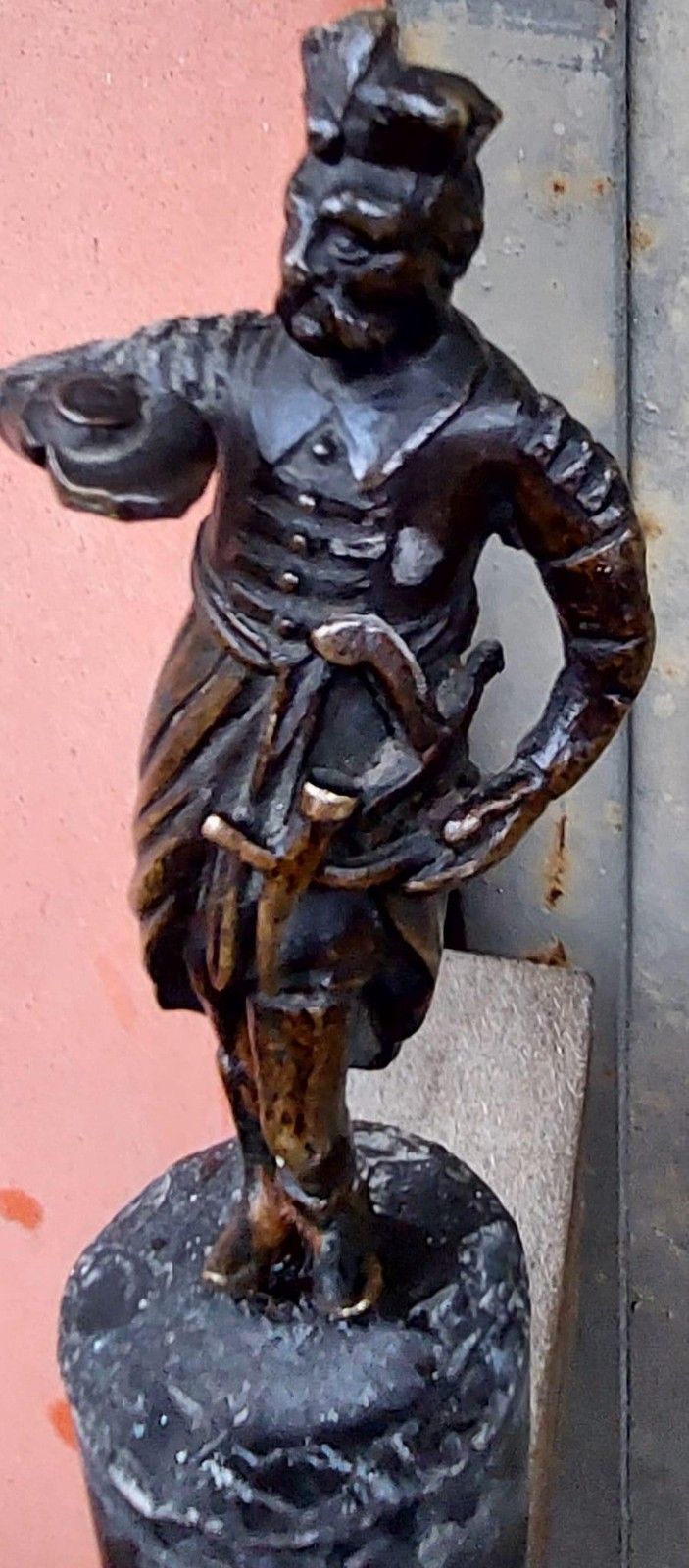Antique Bronze Orientalist Sculpture Turkish Soldier 19th Century France photo vinterior