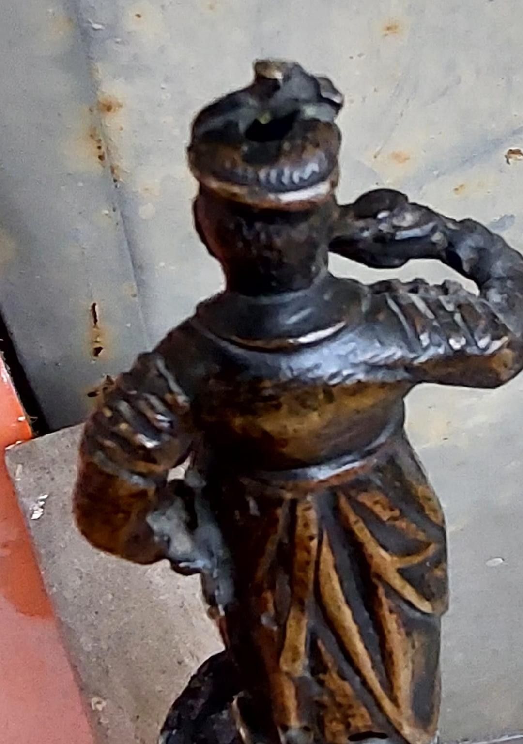210.0 Antique Bronze Orientalist Sculpture Turkish Soldier 19th Century France photo