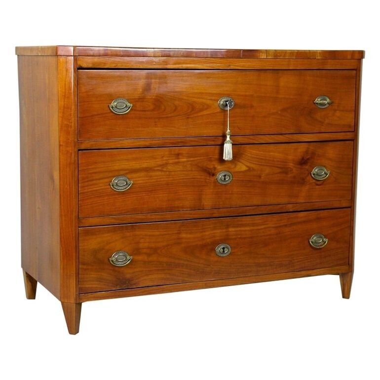 19th Century Biedermeier Chest Of Drawers, Cherrywood, Austria Circa 1830