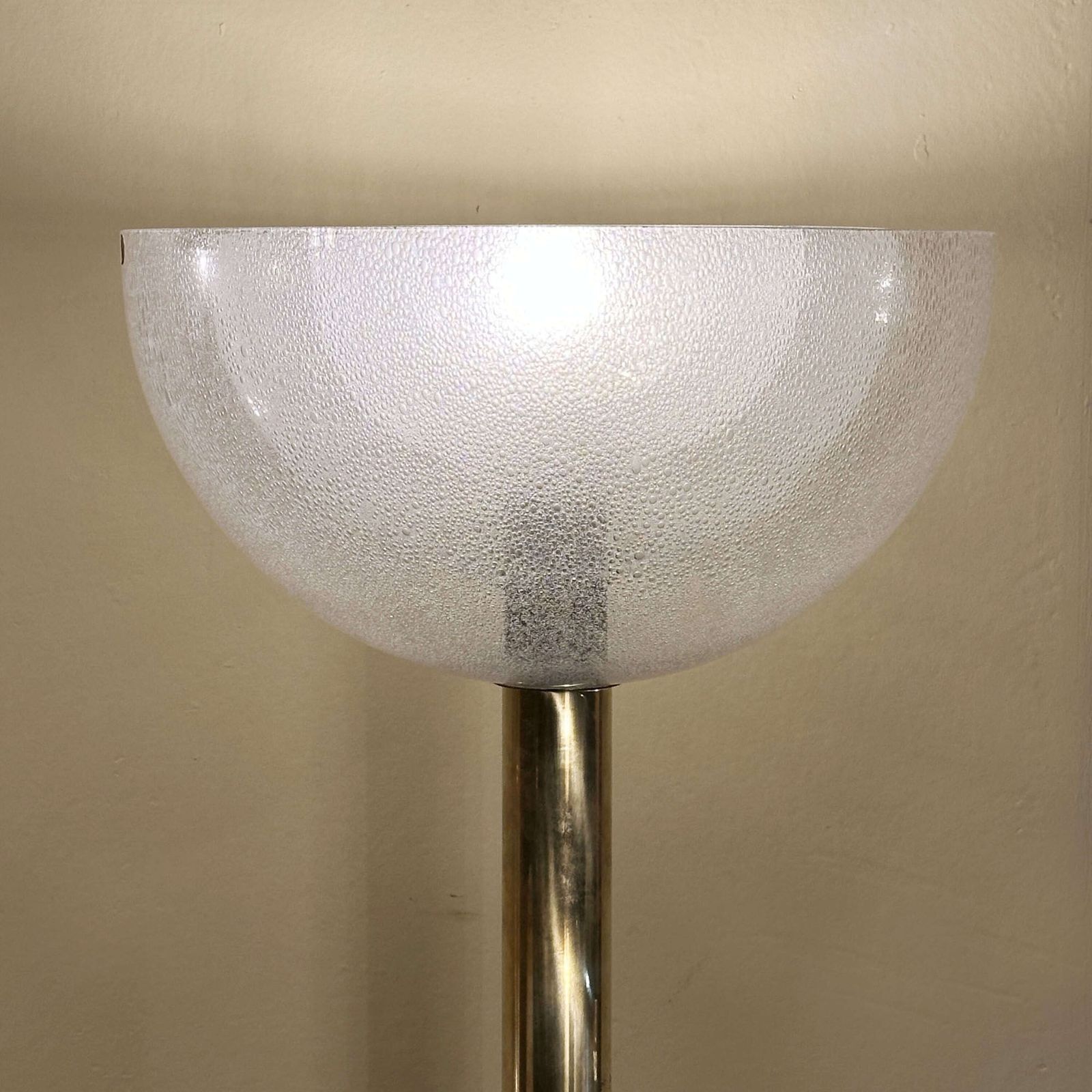 Carlo Nason Lt338 Floor Lamp For Mazzega In Pulegoso Glass And Brass, Italy 1967 photo furniture