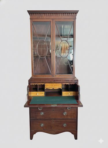 Small Regency Mahogany Secretaire Bookcase photo furniture