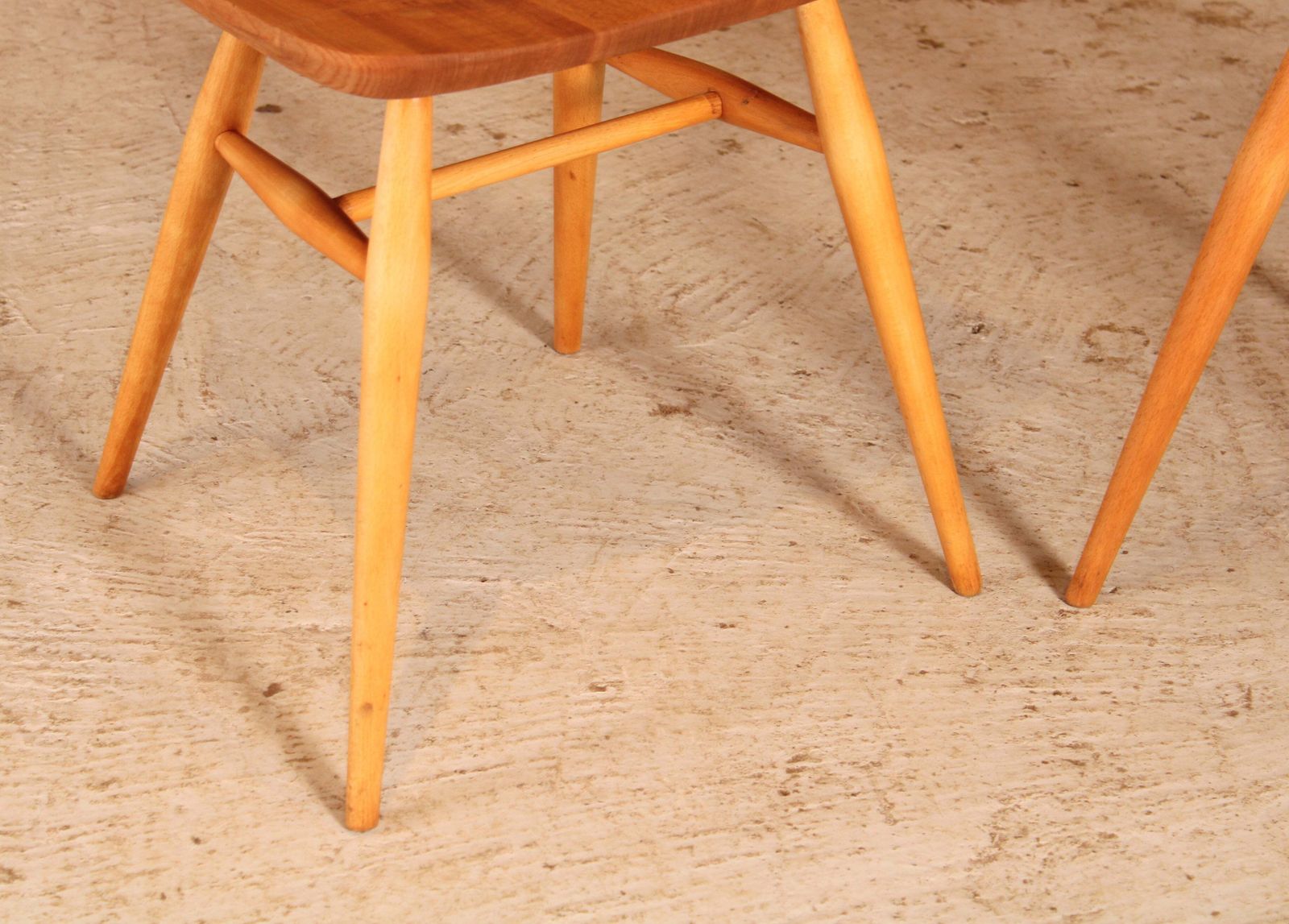 Set Of 3 Of Mid Century Ercol Model 400 Chairs Made In Elm And Beech Circa 1960s photo vintage