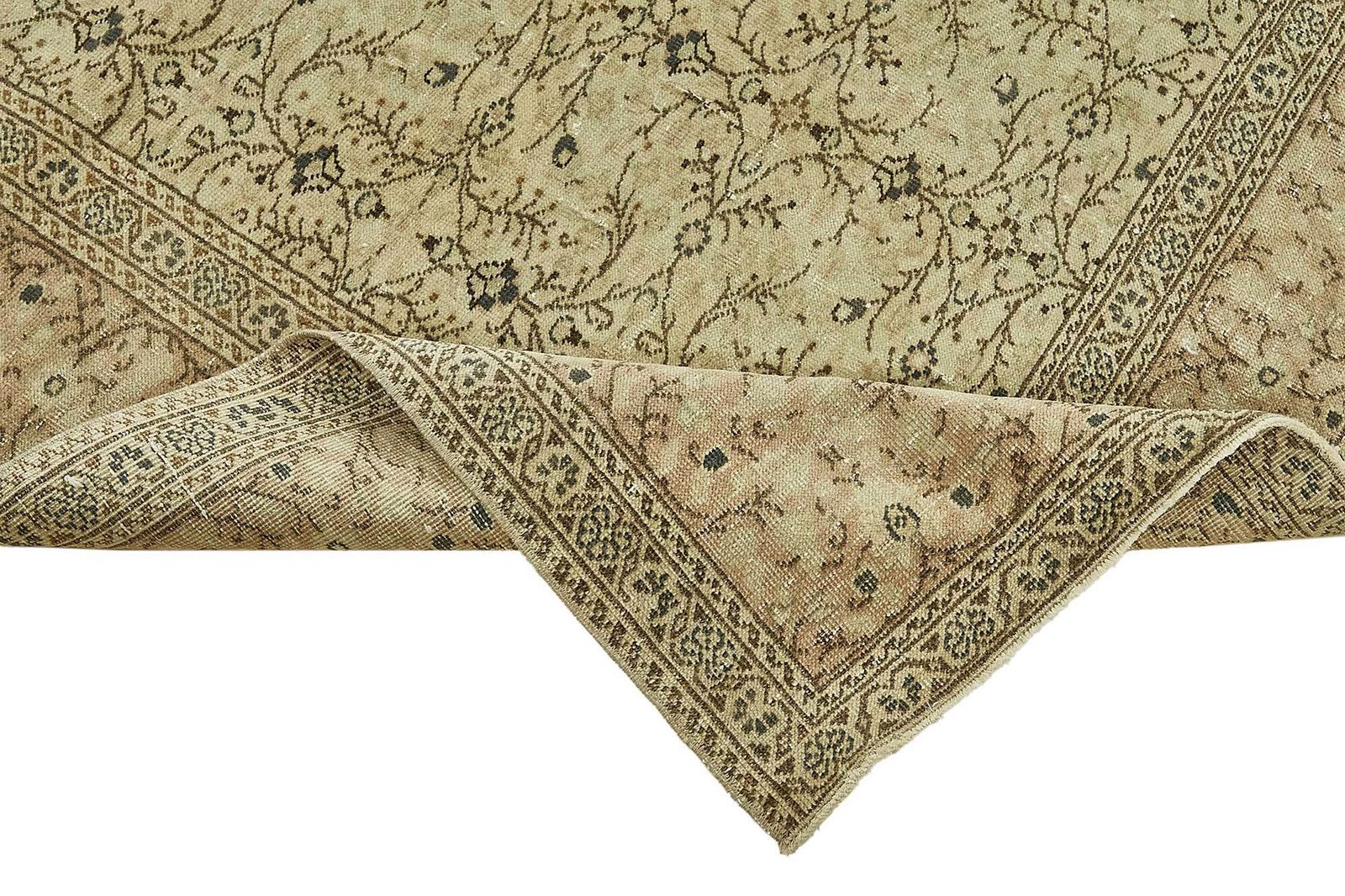 Turkish Beige Handmade Oriental Rug 195 Cm X 294 Cm photo vinterior