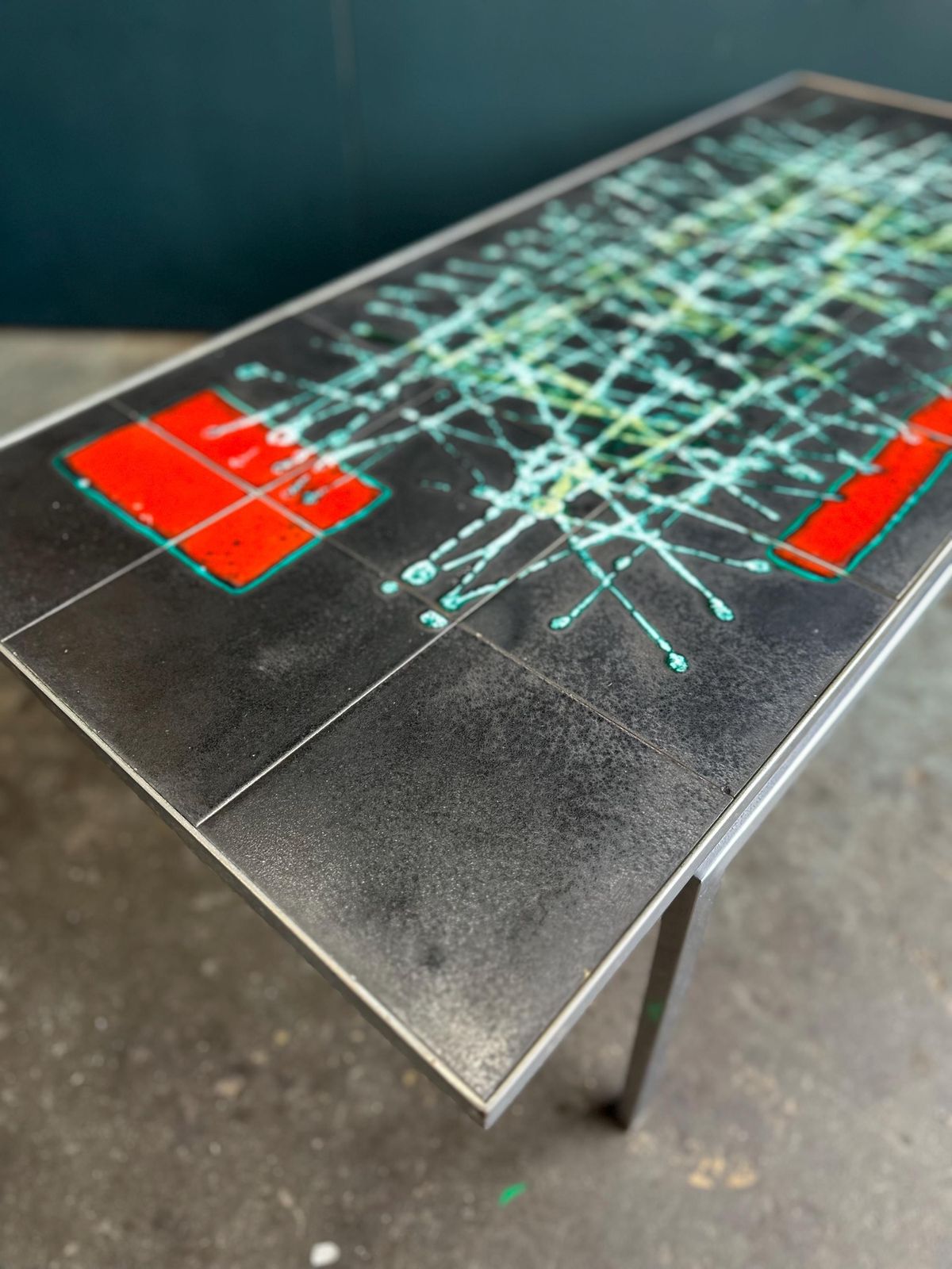 Mid Century Tiled Coffee Table photo Furniture
