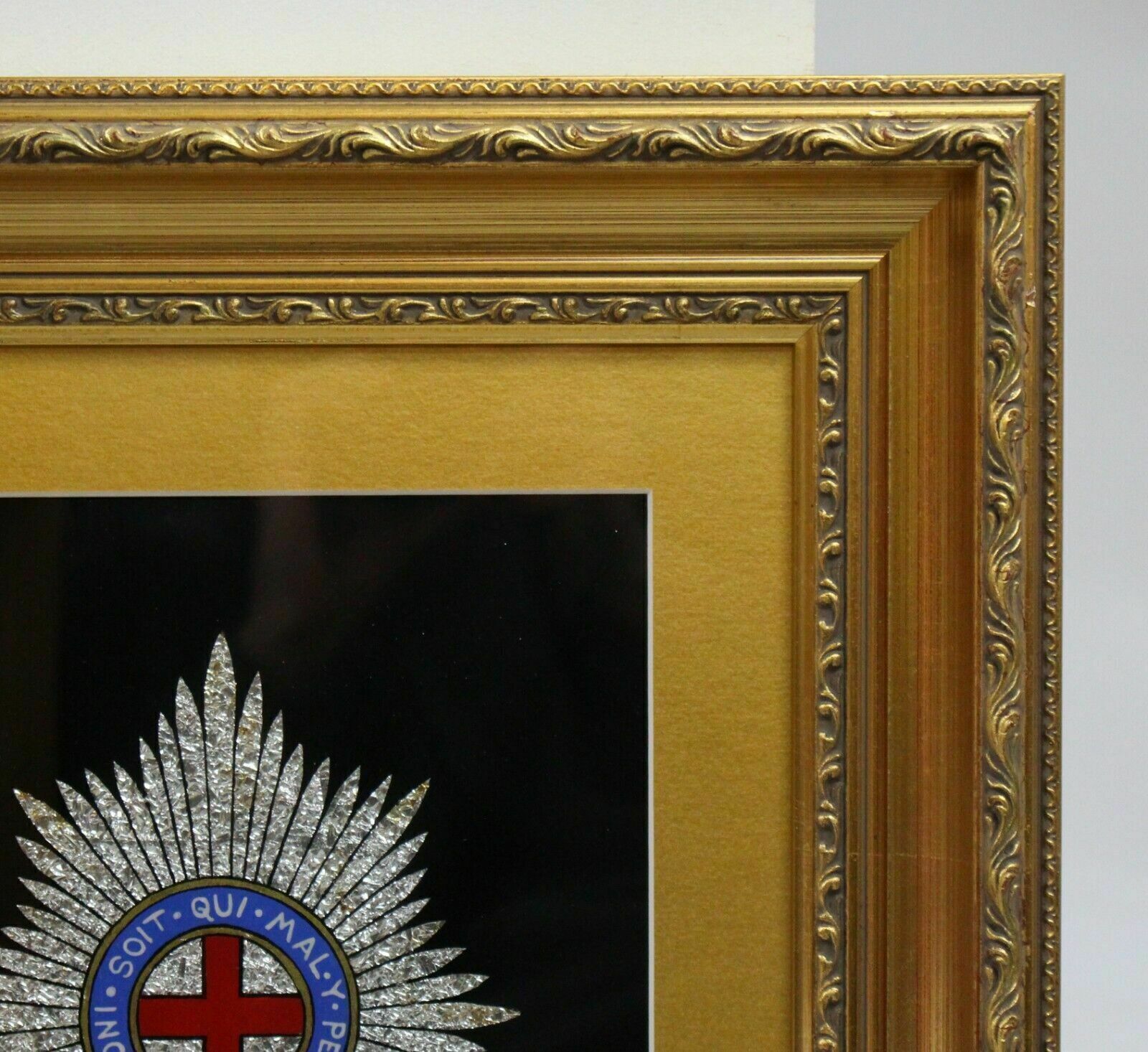 750.0 Set Of 3 Military Regiment Foil Artworks Set In Gilt Frames photo