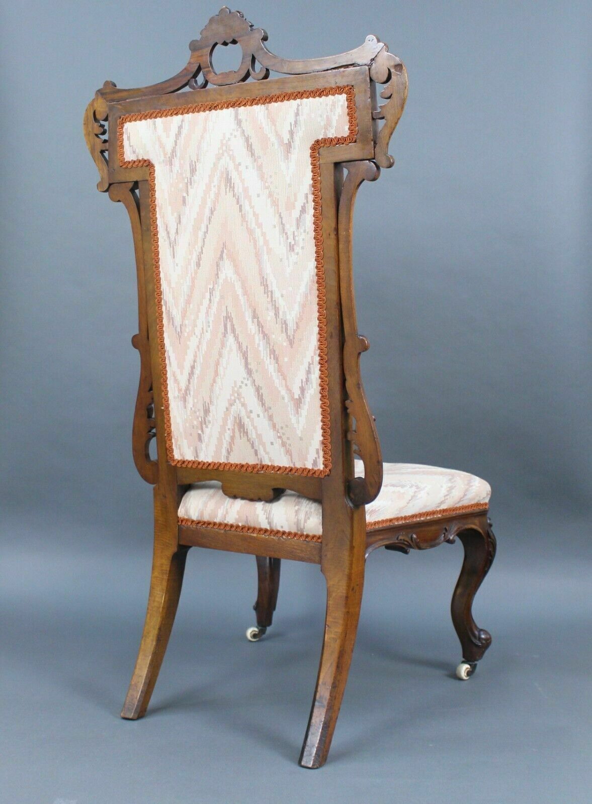 Antique Victorian Carved Walnut Upholstered Chair photo Furniture