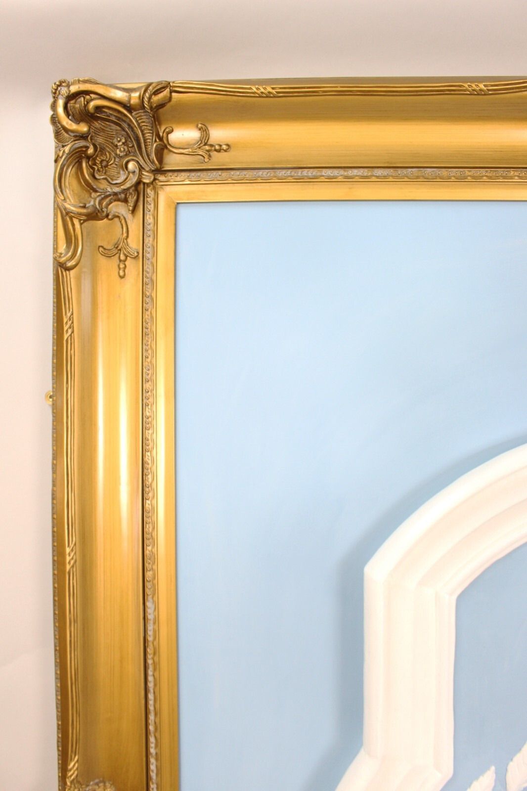 photo buy Pair Of Very Large Art Deco Plaster Panels Set In Gilt Frame