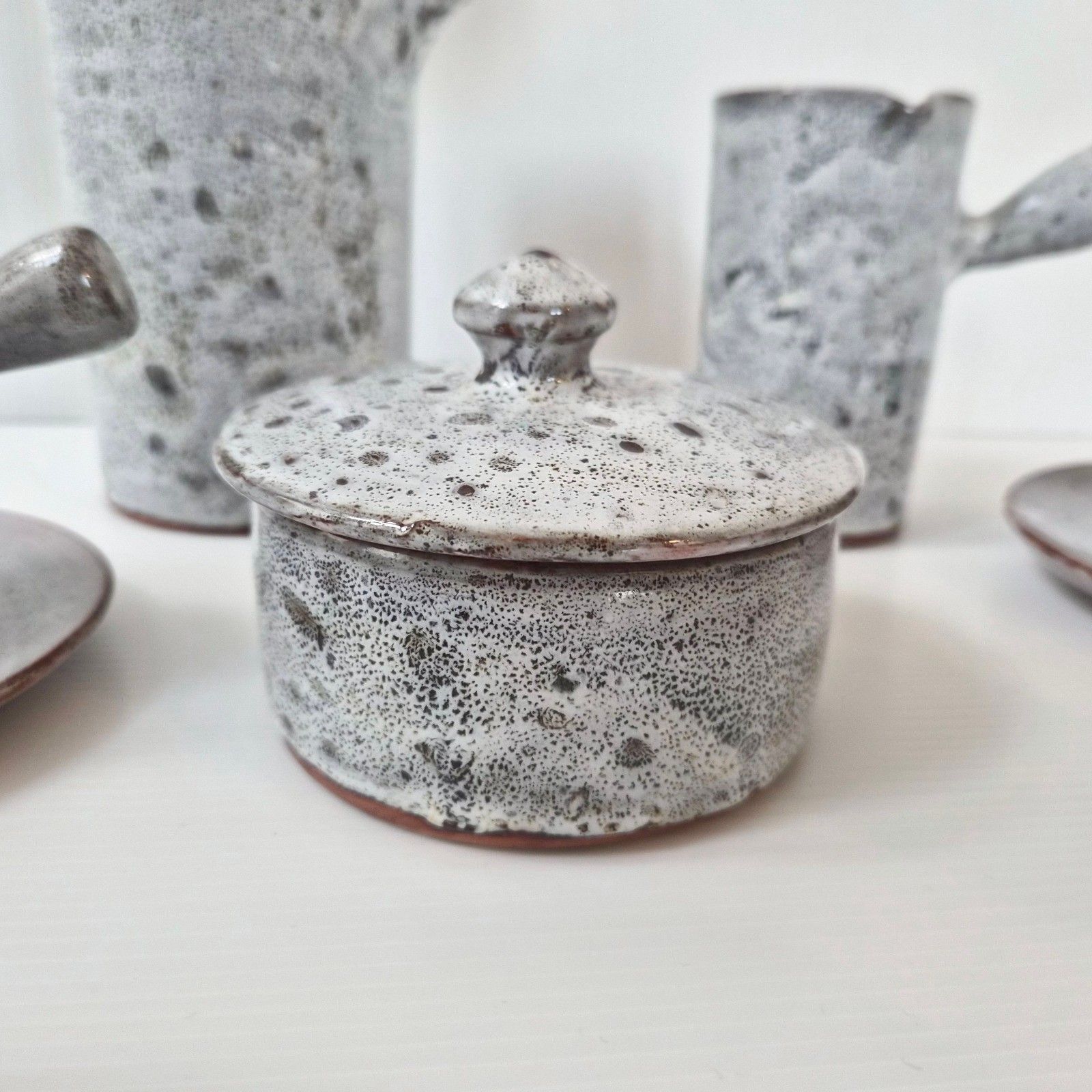 Vintage French 1960s Ceramic Stoneware Coffee Set Dlg La Borne 60s 1960s photo 236.0