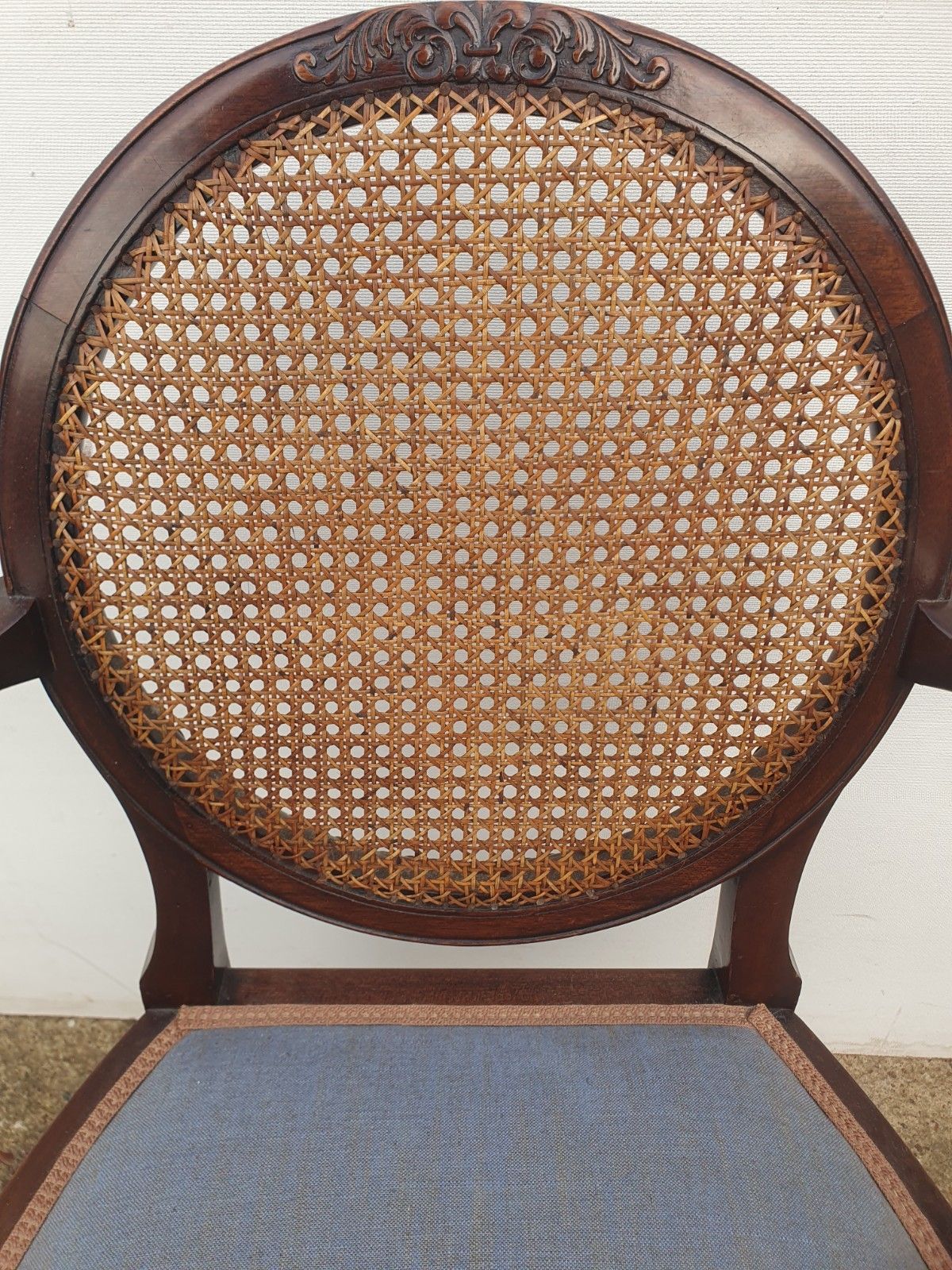 A Georgian Style Cane Back Mahogany Open Armchair photo Furniture