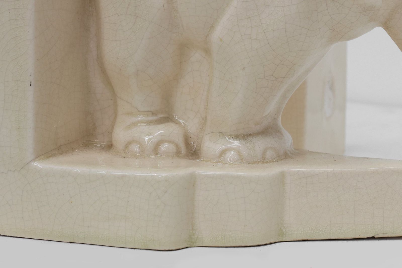 photo furniture Art Deco French Ceramic Bookends In Elephant Motif, 1930s, Set Of 2