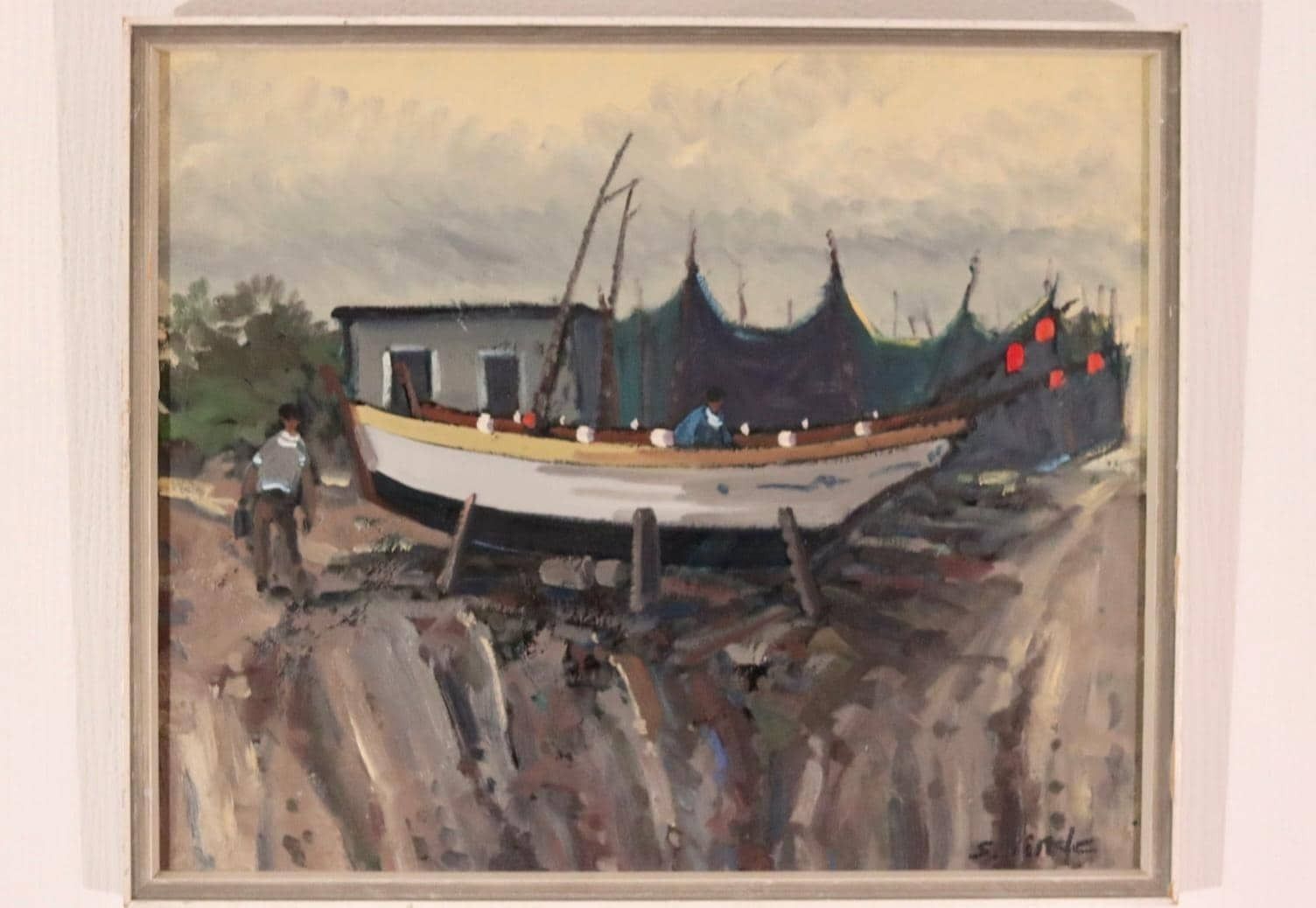 Original Mid Century  Swedish Oil On Canvas – “Toulodo” By S. Sinde – Vintage & Dated 1969, Framed  49 × 41 Cm (19.3" × 16.1") photo buy