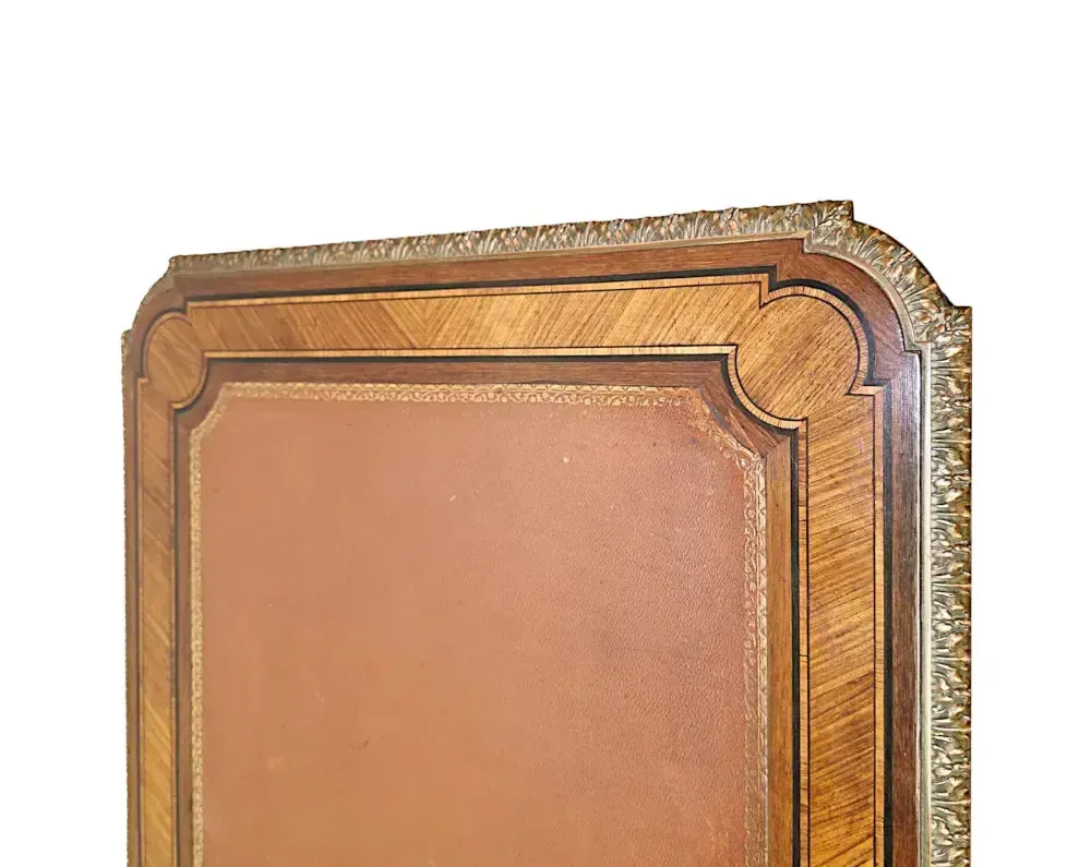 A Very Rare Neat Size 19th Century Leather Top Writing Desk With Ormolu Mounts photo buy