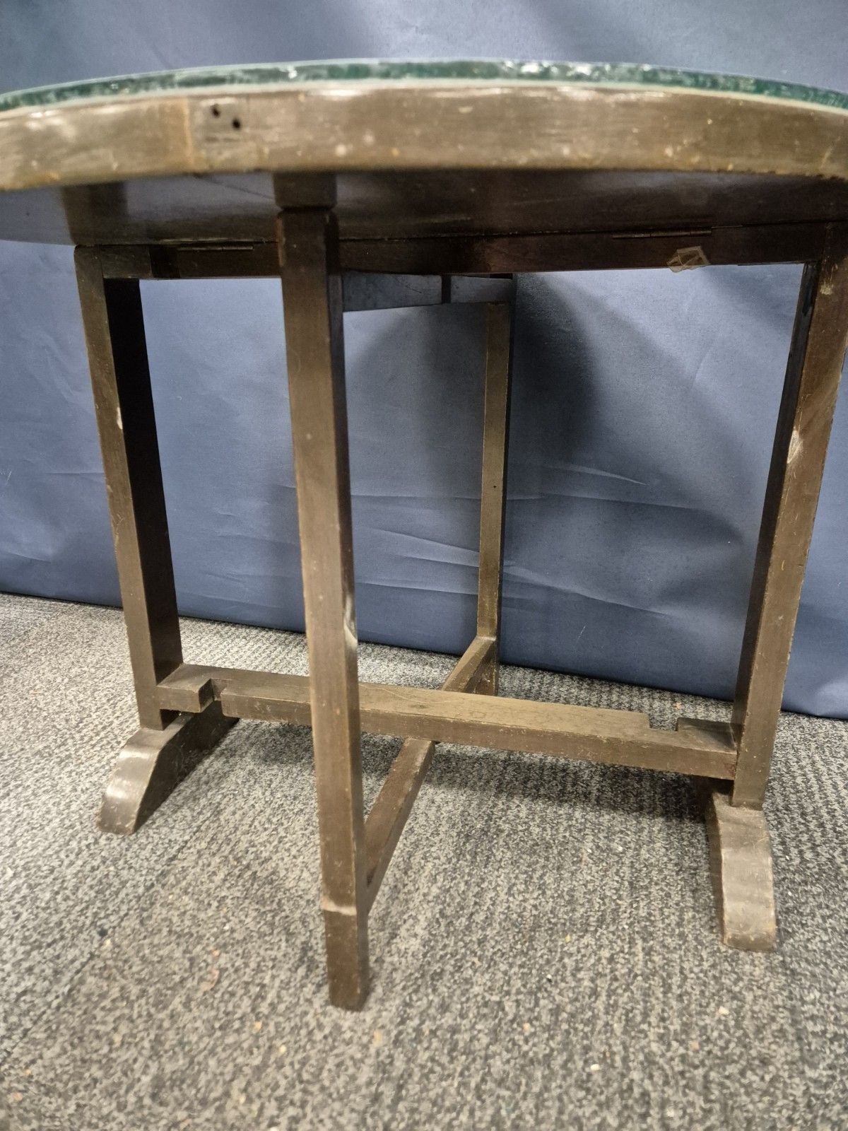 Antique Chinese Hardwood And Glass Carved Tilt Top Table photo for sale