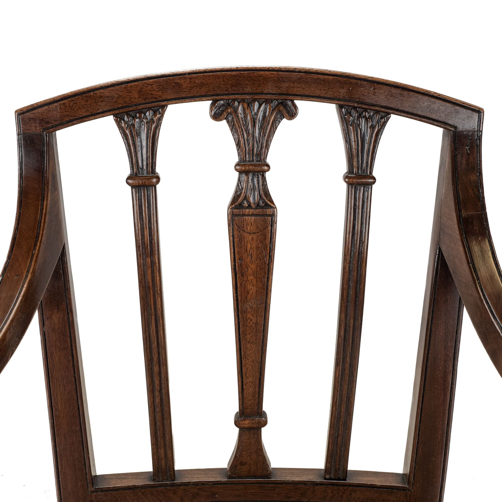 Set Of Six Georgian Mahogany Sheraton Style Dining Chairs, C.1800, Including A Pair Of Armchairs (Carvers) photo 1350.0