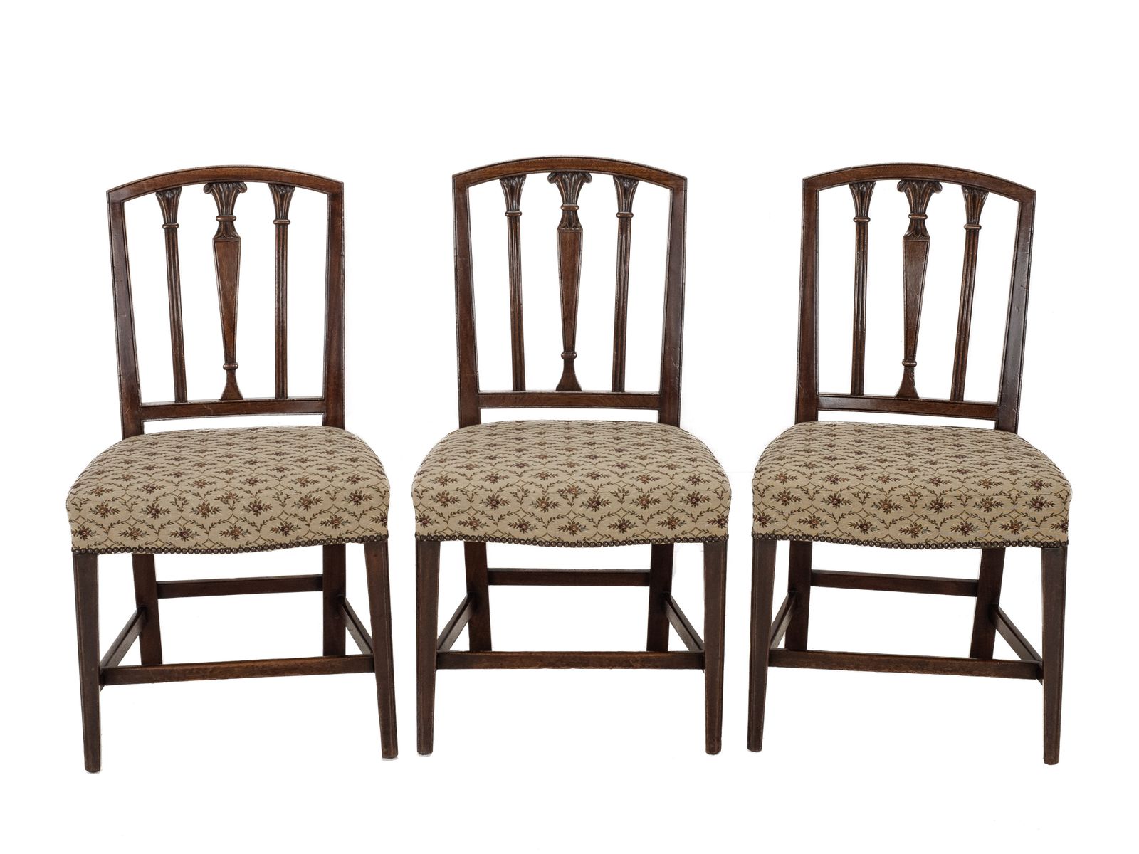 photo furniture Set Of Six Georgian Mahogany Sheraton Style Dining Chairs, C.1800, Including A Pair Of Armchairs (Carvers)