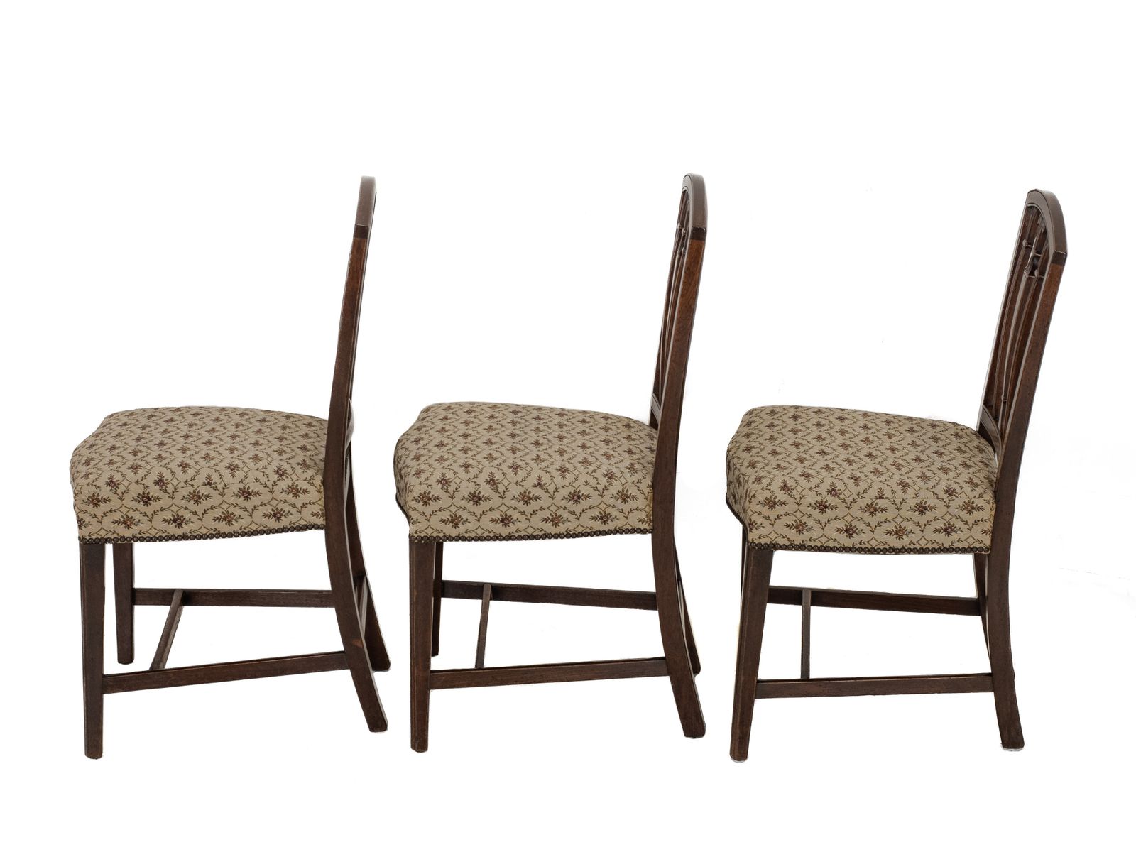 1350.0 Set Of Six Georgian Mahogany Sheraton Style Dining Chairs, C.1800, Including A Pair Of Armchairs (Carvers) photo