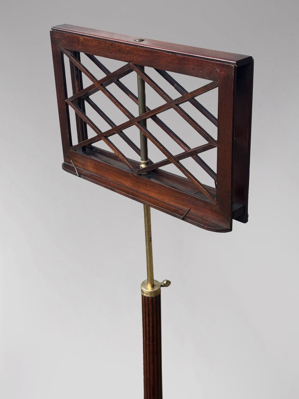 Early 19th Century Regency Period Mahogany Adjustable Folding Duet Music Stand photo Home Decor
