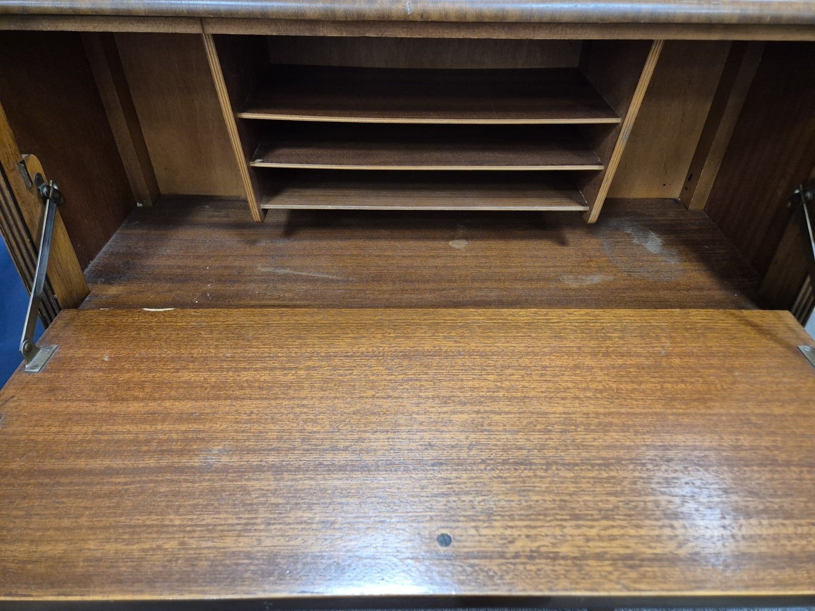 Herbert Gibbs Wood Bureau/Writing Desk/Bookcase/ photo for sale