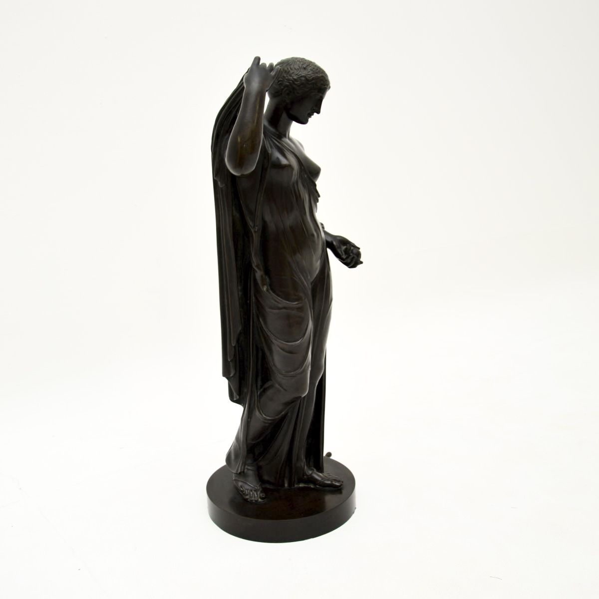 photo for sale Large Antique French Bronze Neoclassical Robed Lady