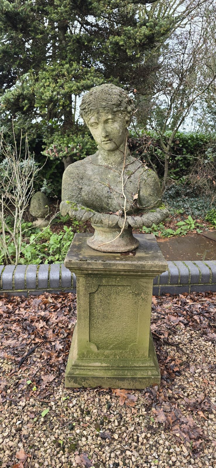Large Well Weathered Bust Of Isis photo for sale