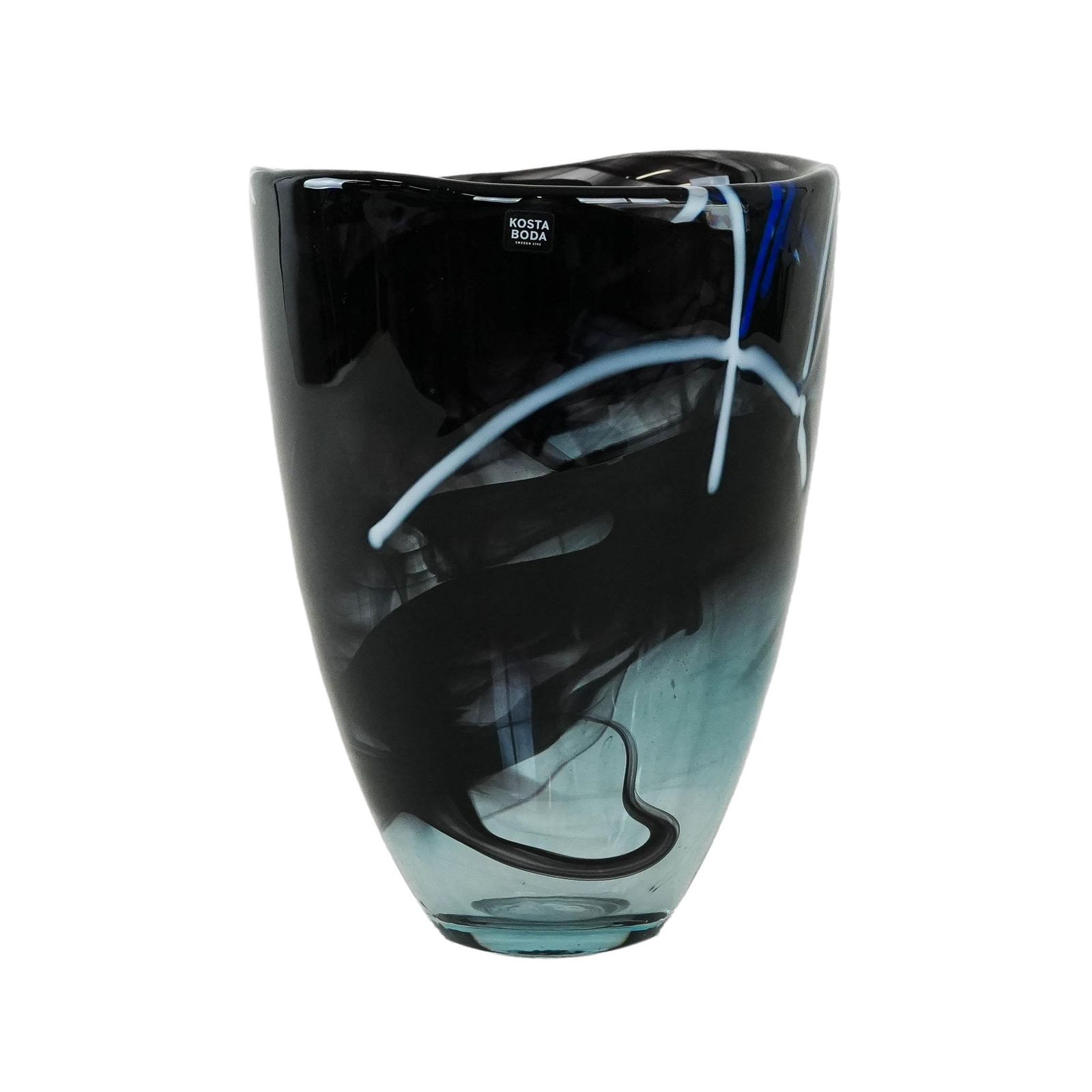 Glass Vase, Swedish Design, 1980s, Manufacturer: Kosta Boda, Designer: Anna Ehrner
