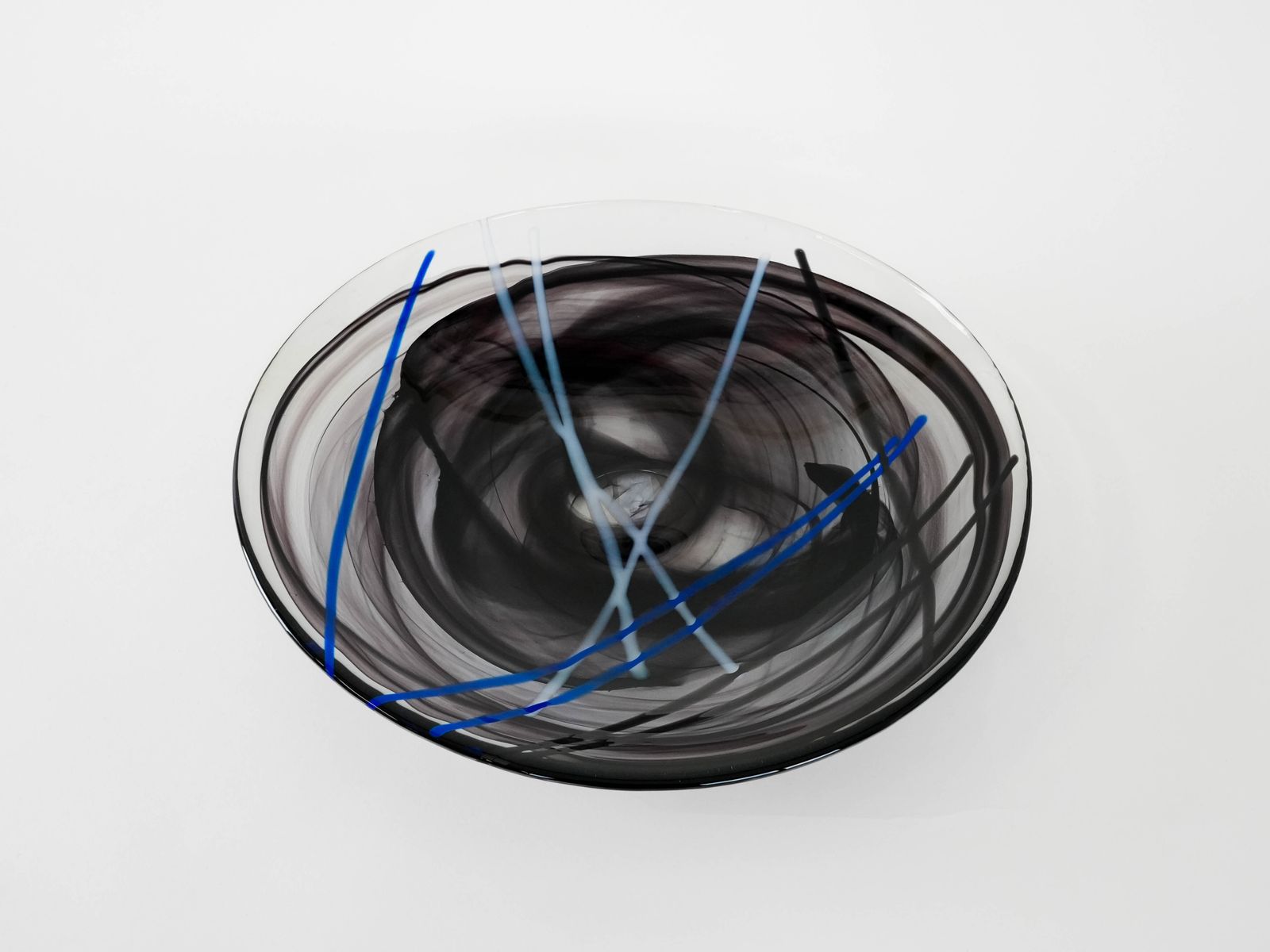 Glass Platter Contrast, Swedish Design, 1980s, Manufacturer: Kosta Boda, Designer: Anna Ehrner photo Home Decor