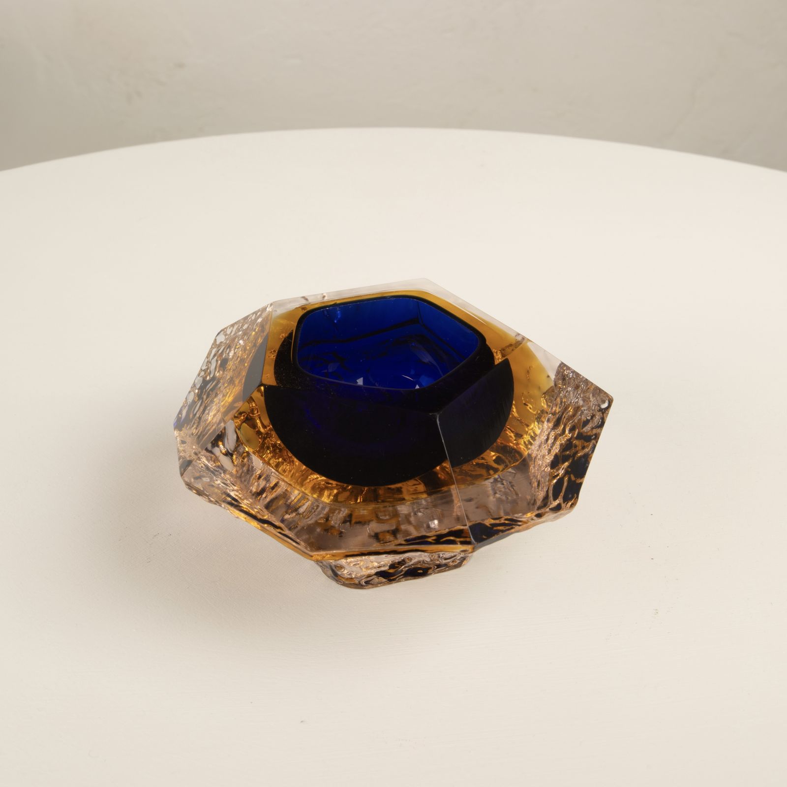 Sculptural Ashtray In Submerged Glass By Gianfranco Mandruzzato, Murano, 1970 photo for sale