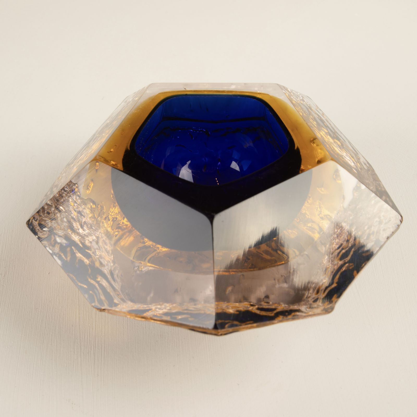 Sculptural Ashtray In Submerged Glass By Gianfranco Mandruzzato, Murano, 1970 photo 430.0