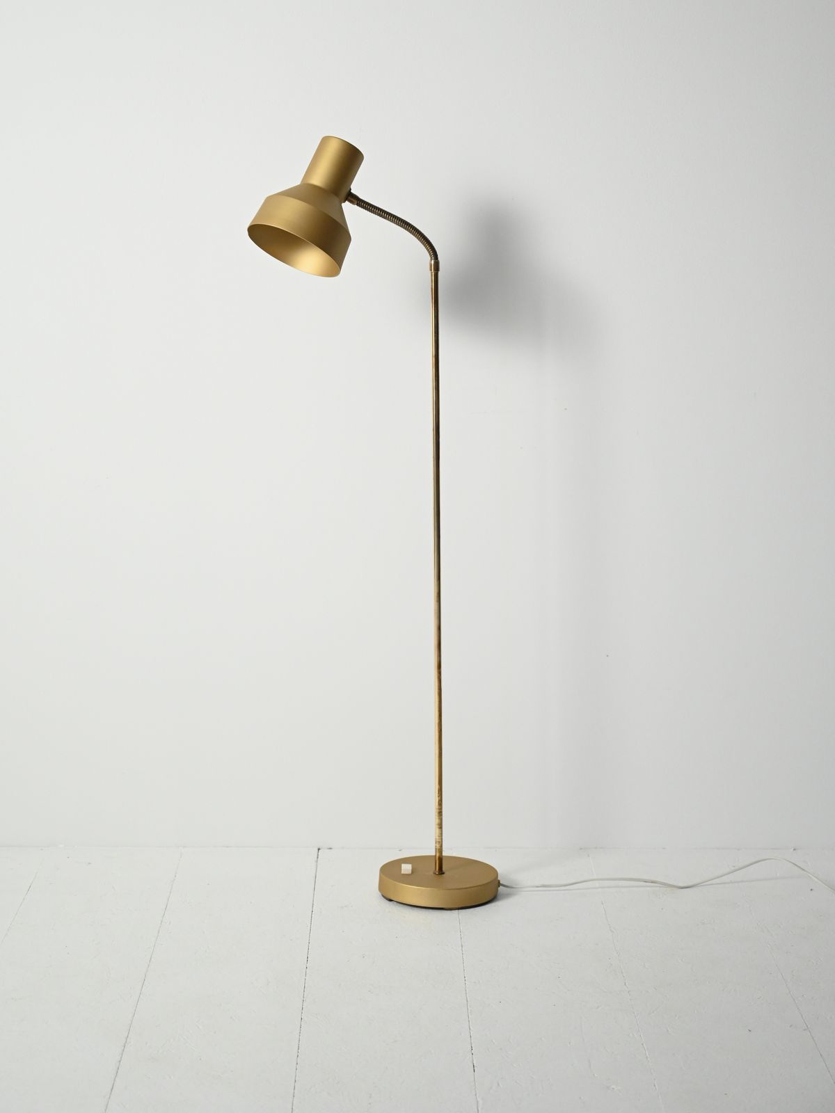 Scandinavian Floor Lamp In Brass And Chromed Metal, 1960s/70s photo furniture