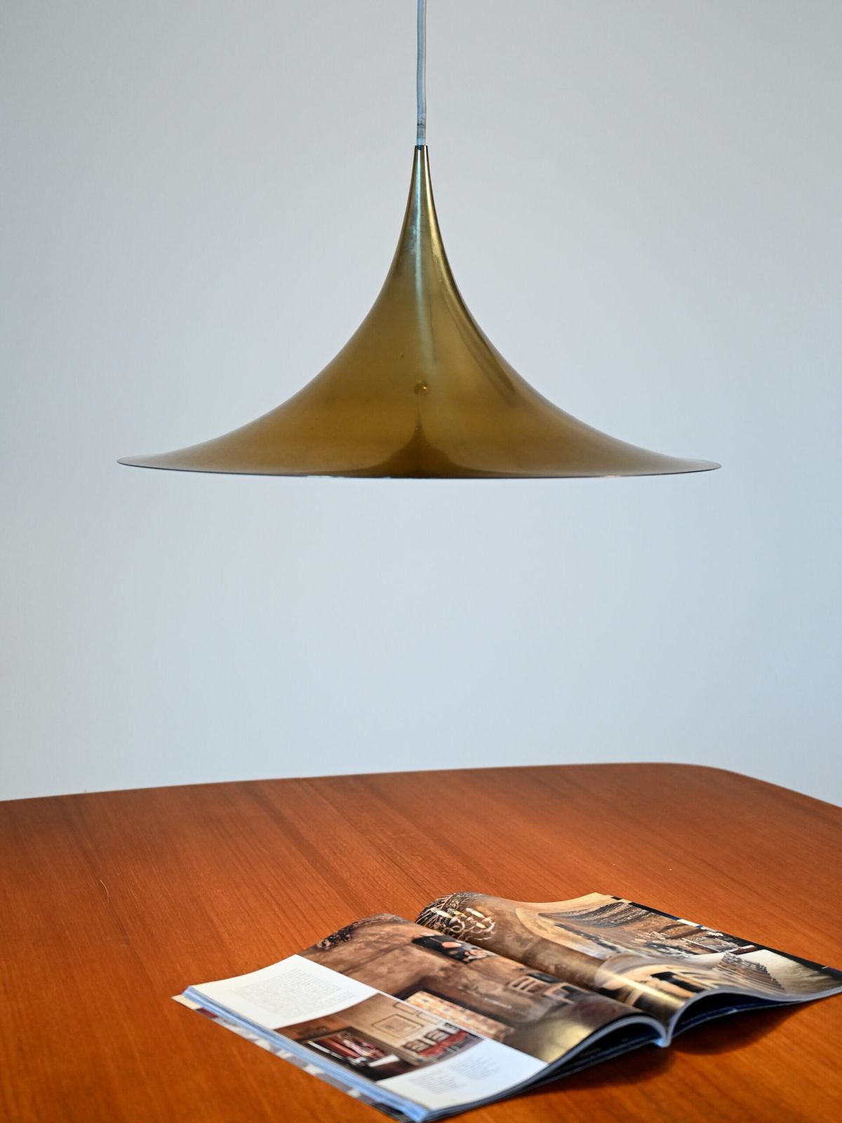 Brass Pendant Lamp Attributed To Claus Bonderup & Torsten Thorup