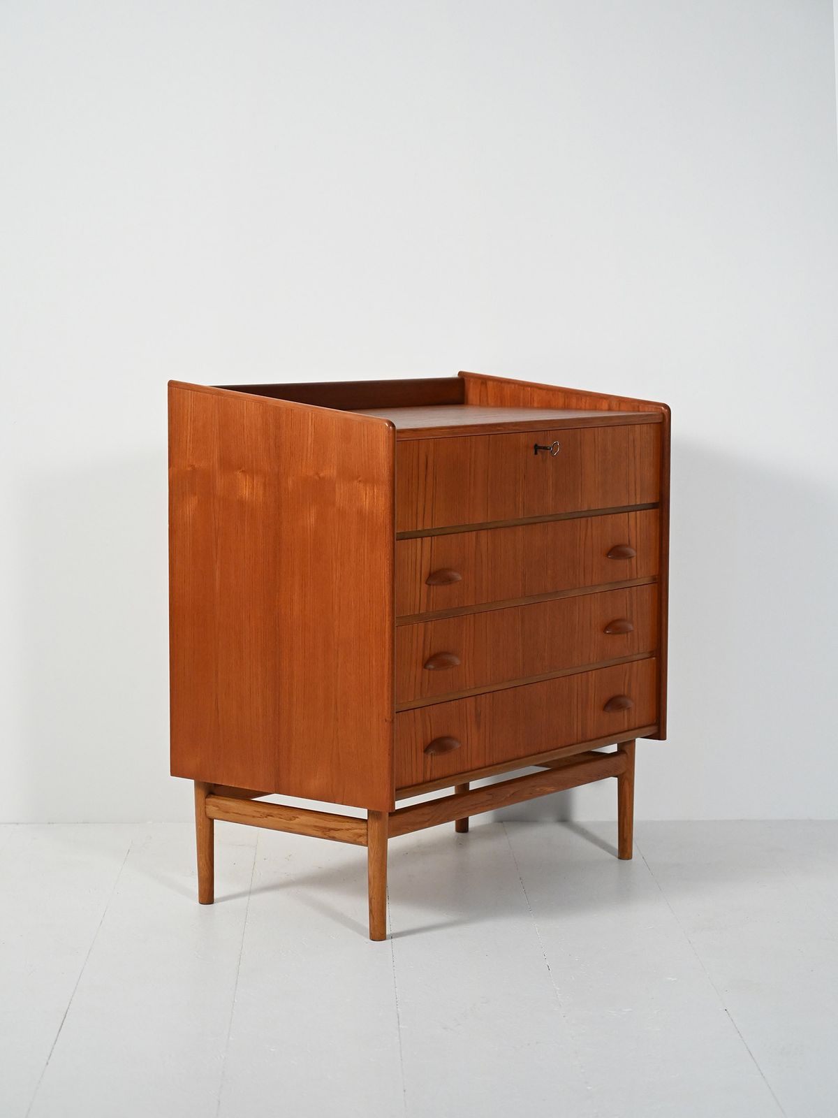 Scandinavian Teak Dressing Table With Chest Of Drawers From The 1950s And 1960s photo Furniture