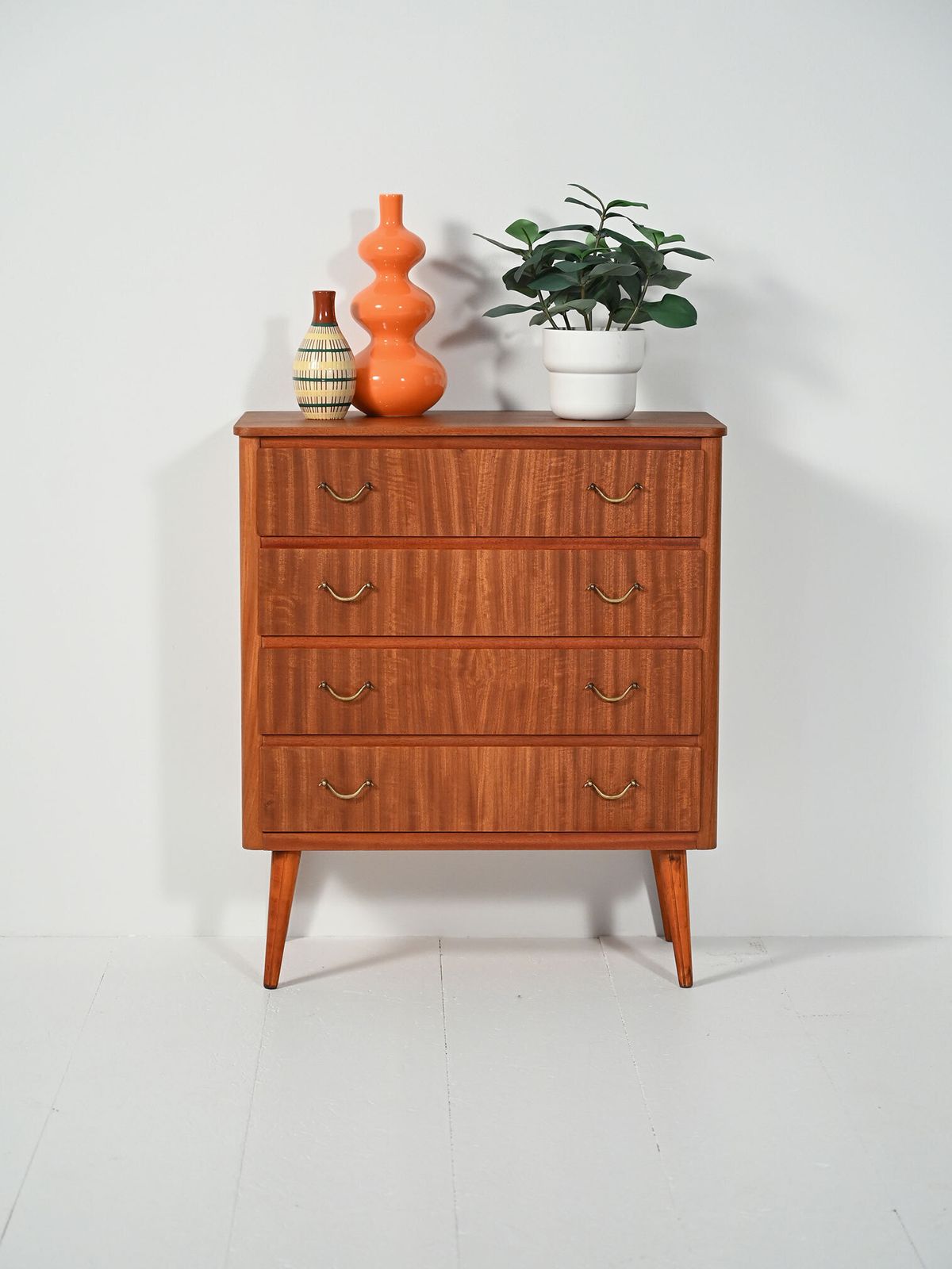 Scandinavian Mahogany Chest Of Drawers From The 1950s