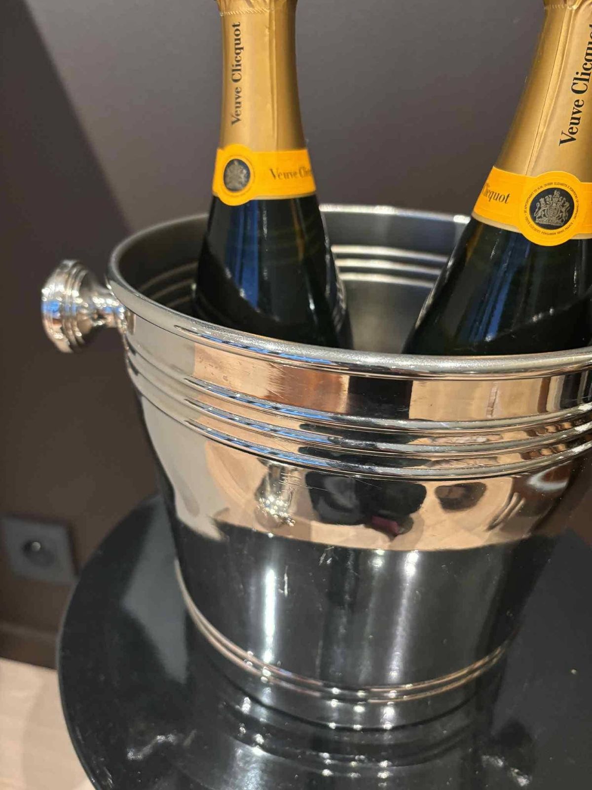 Vintage Champagne Bucket: Stainless Steel 2 Bottle Wine Chiller photo 281.0