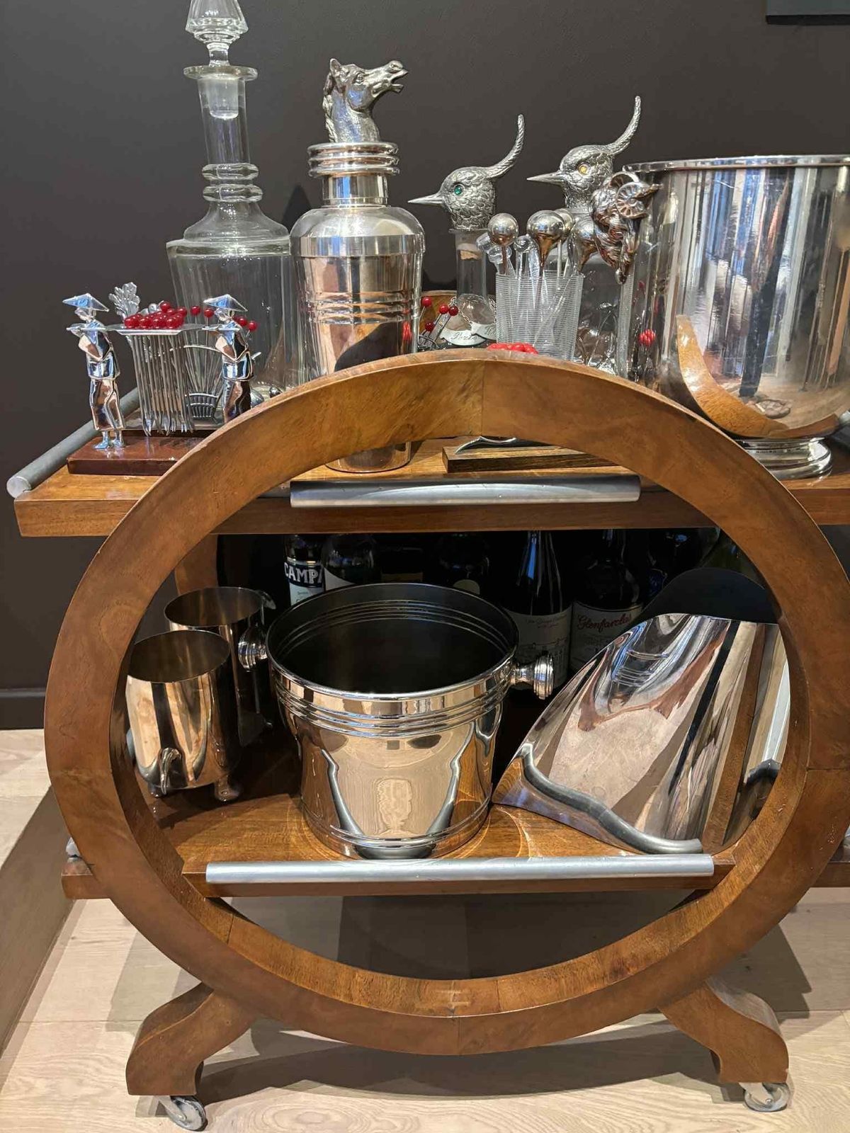 photo for sale Vintage Champagne Bucket: Stainless Steel 2 Bottle Wine Chiller