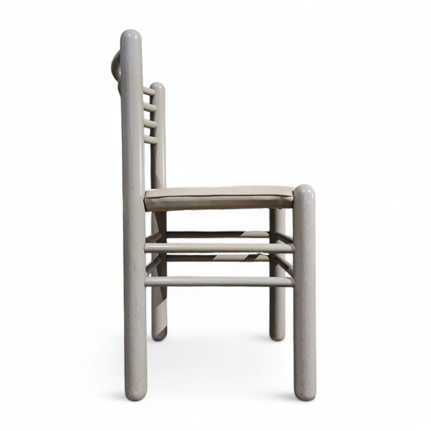 photo furniture 5 X Dining Chair  Light Grey Wooden Frame  Leather Seat  Germany 1970s  Labeled  Ideen Für Kuchen  Innenarchitektur