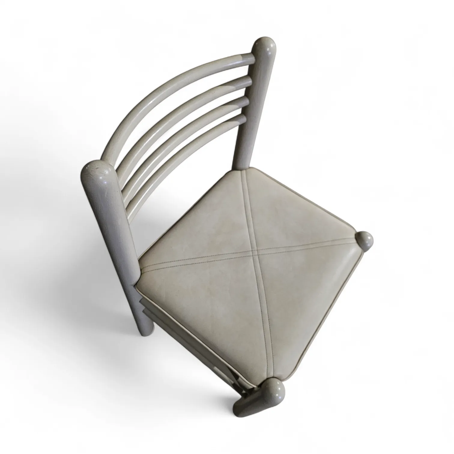 Furniture 5 X Dining Chair  Light Grey Wooden Frame  Leather Seat  Germany 1970s  Labeled  Ideen Für Kuchen  Innenarchitektur photo