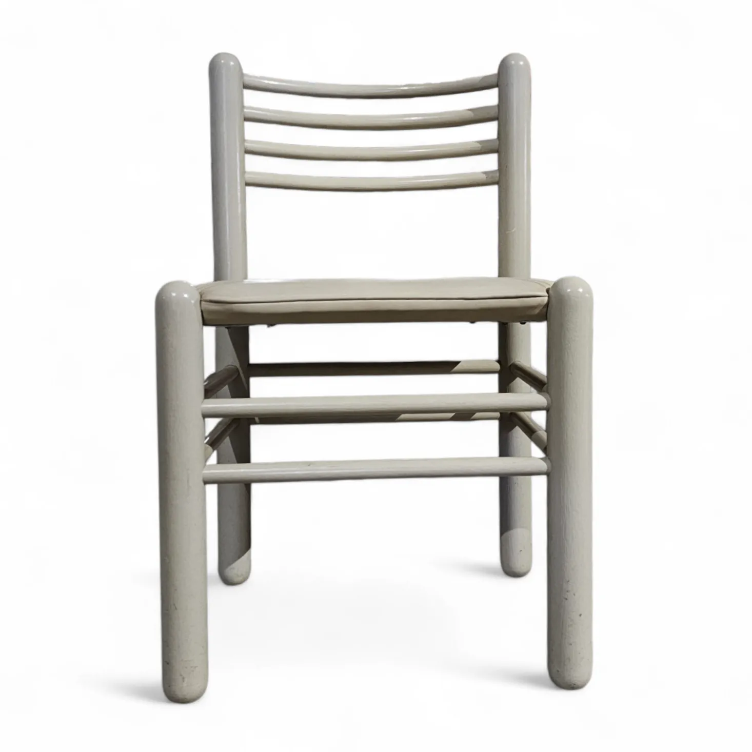 1720.0 5 X Dining Chair  Light Grey Wooden Frame  Leather Seat  Germany 1970s  Labeled  Ideen Für Kuchen  Innenarchitektur photo